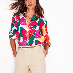 Sienna Linen Shirt-Multi. Summer Fruits