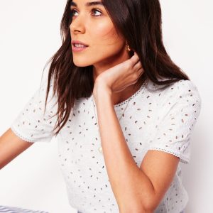 Edi Embroidered Top-White