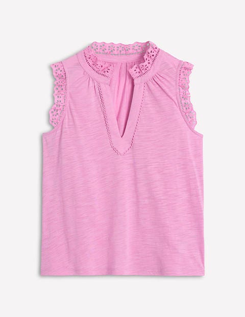 Aria Broderie Trim Vest-Soft Lavender - Image 6