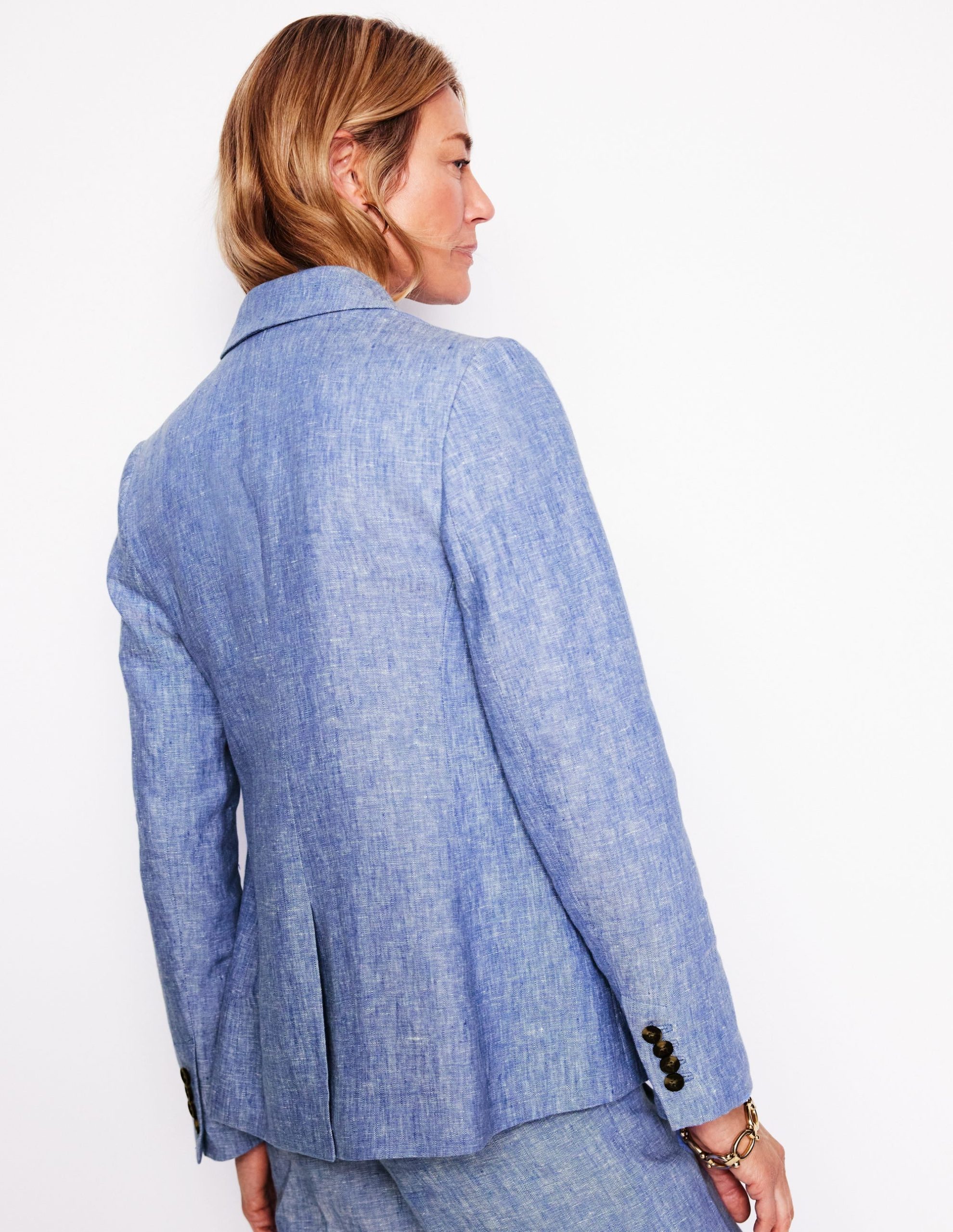 Stamford Linen Blazer-Chambray - Image 3