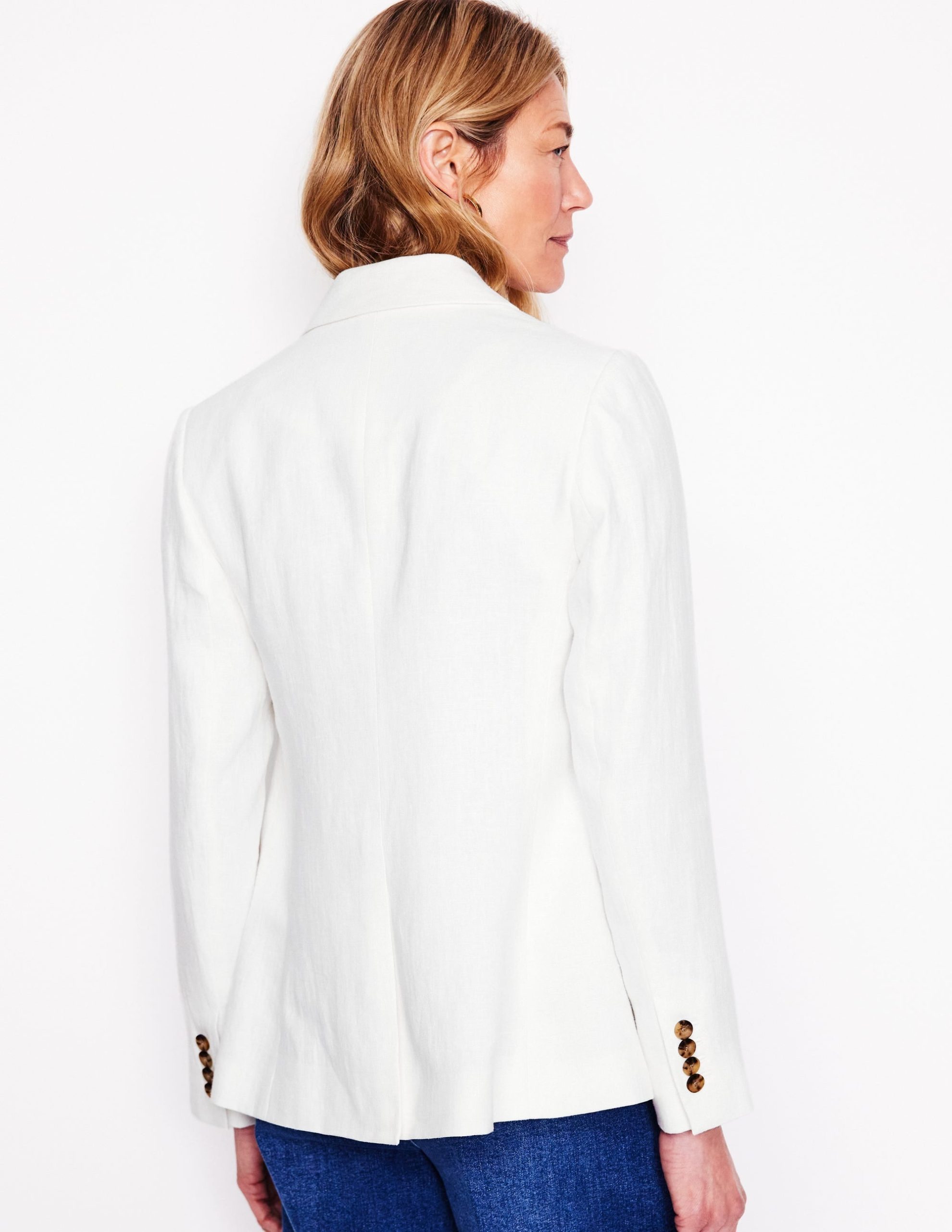 Stamford Linen Blazer-White - Image 4