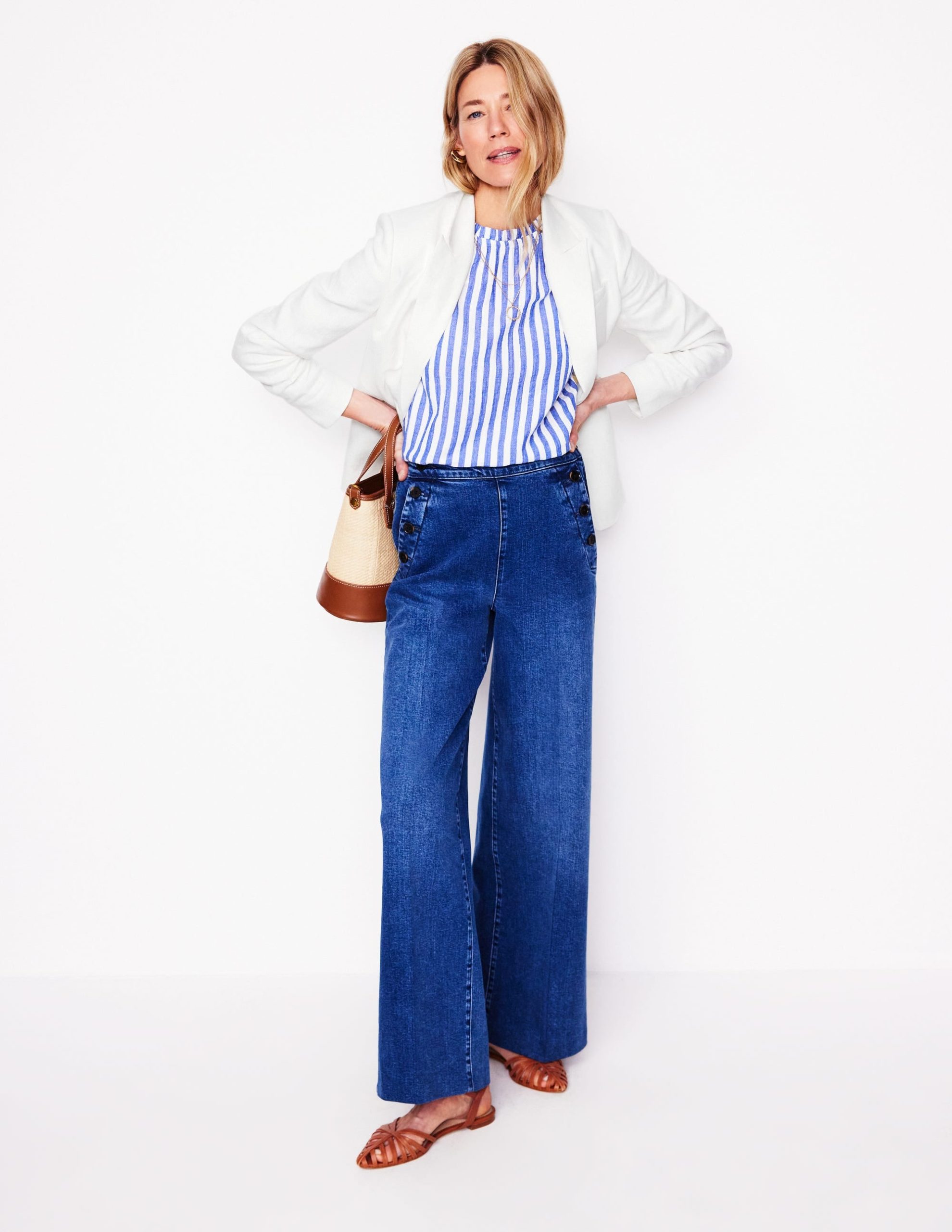 Stamford Linen Blazer-White - Image 5