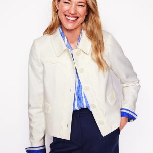 Scallop Jacket-Ivory