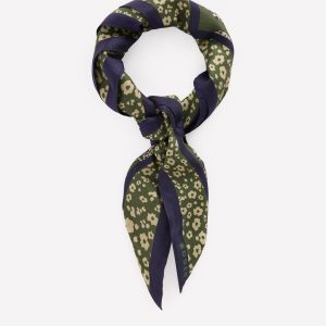 Silk Square Scarf-Leaping Leopard