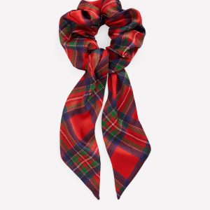 Scarf Scrunchie-Red Tartan