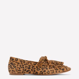 Soft Tassel Deck Shoes-Leopard
