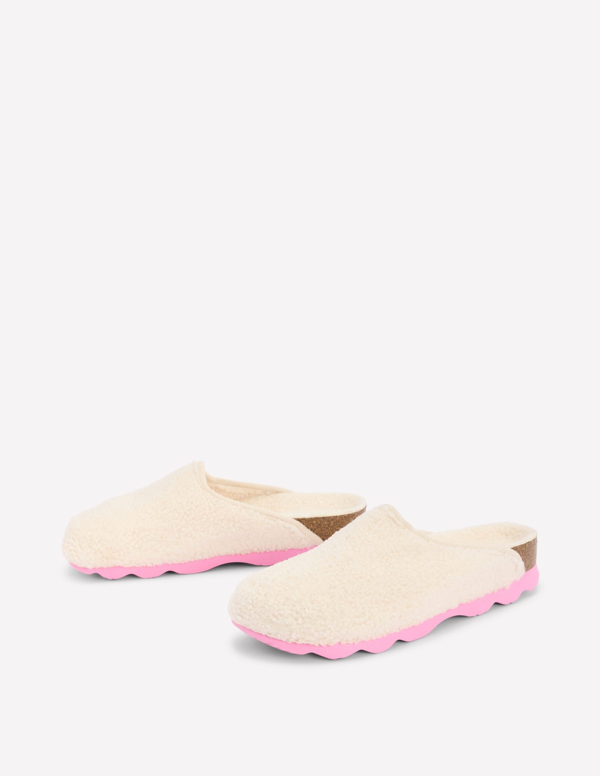 Contrast Sole Mule Slippers-Natural - Image 3