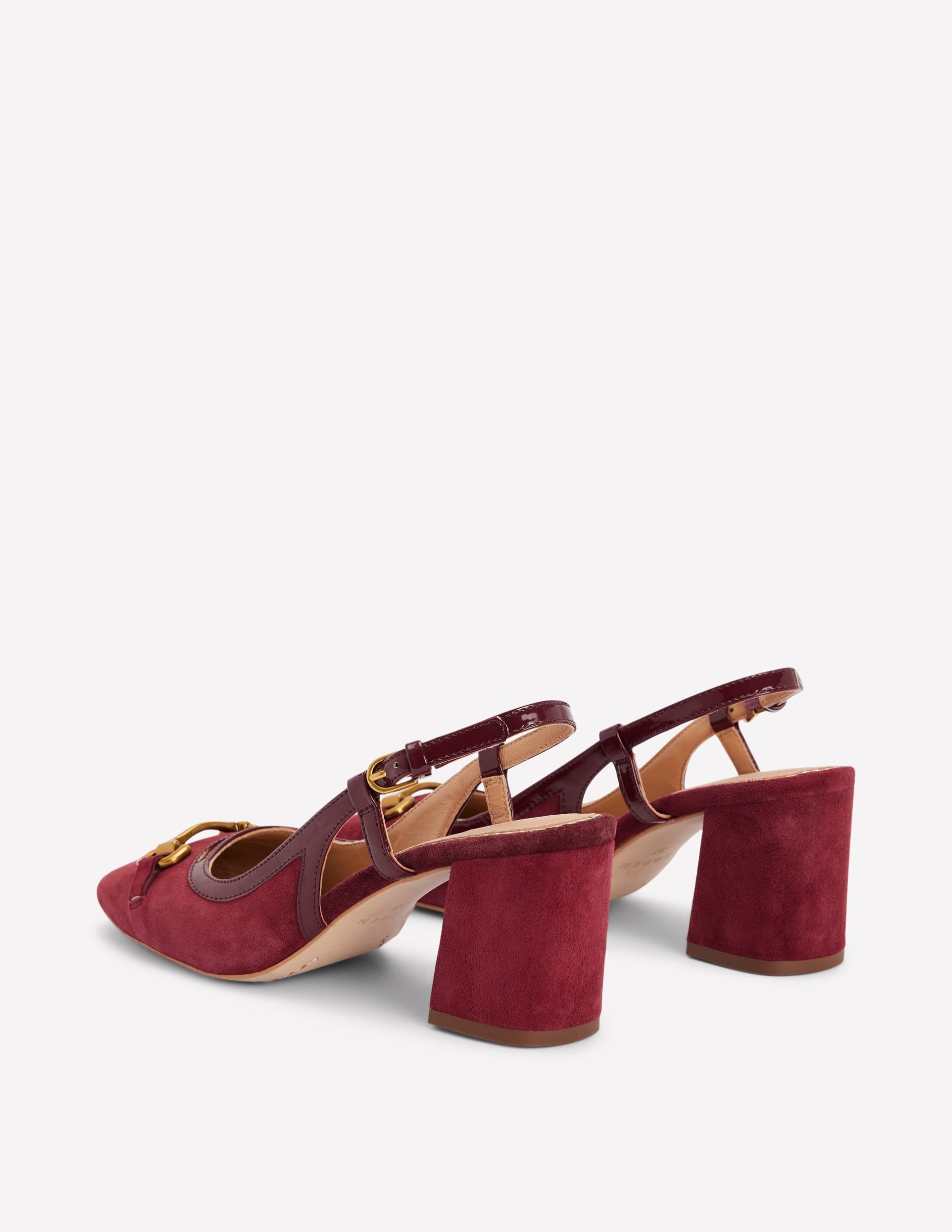 Iris Snaffle Slingback Heels-Oxblood - Image 5