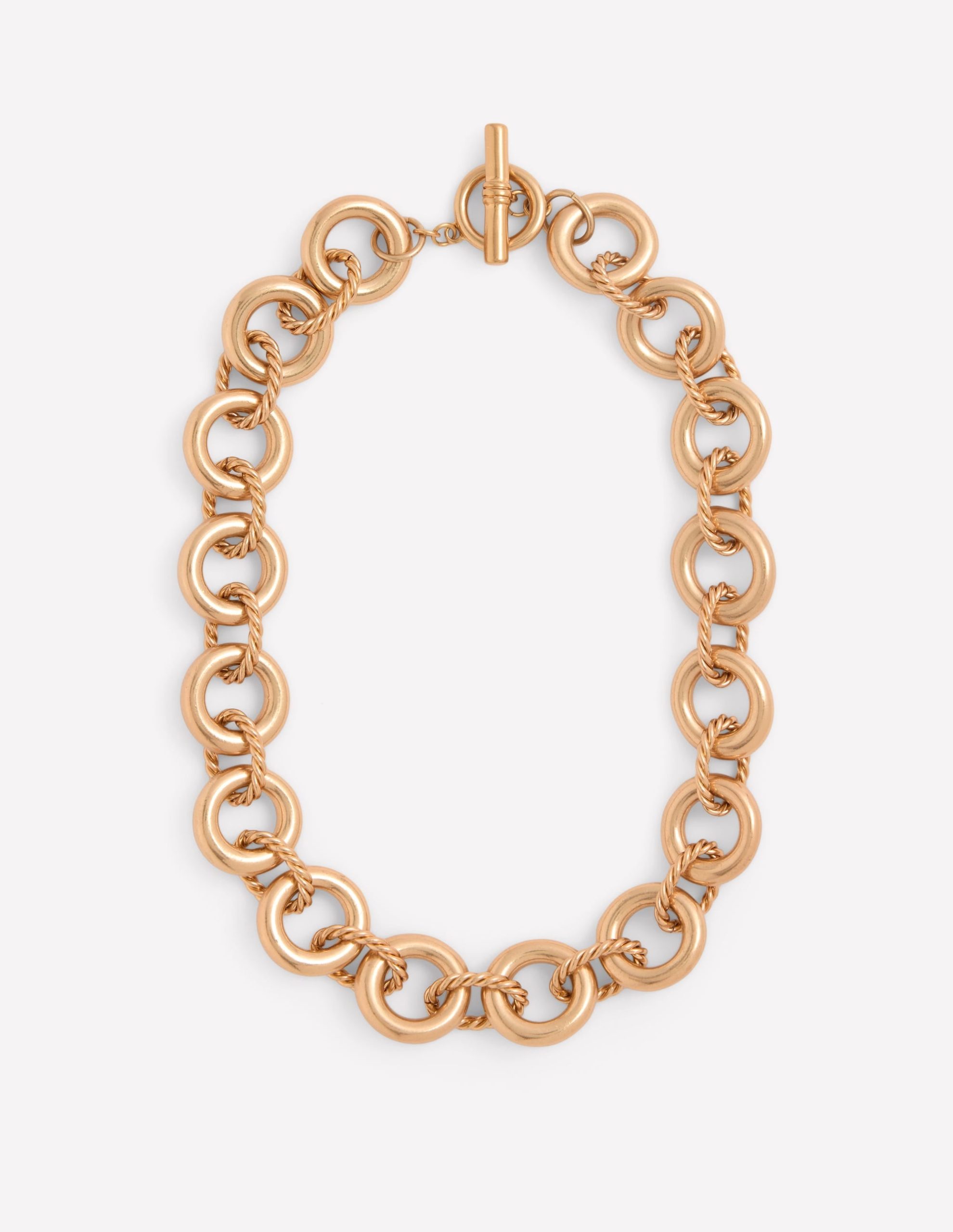 Twist Link Necklace-Gold Colour - Image 2