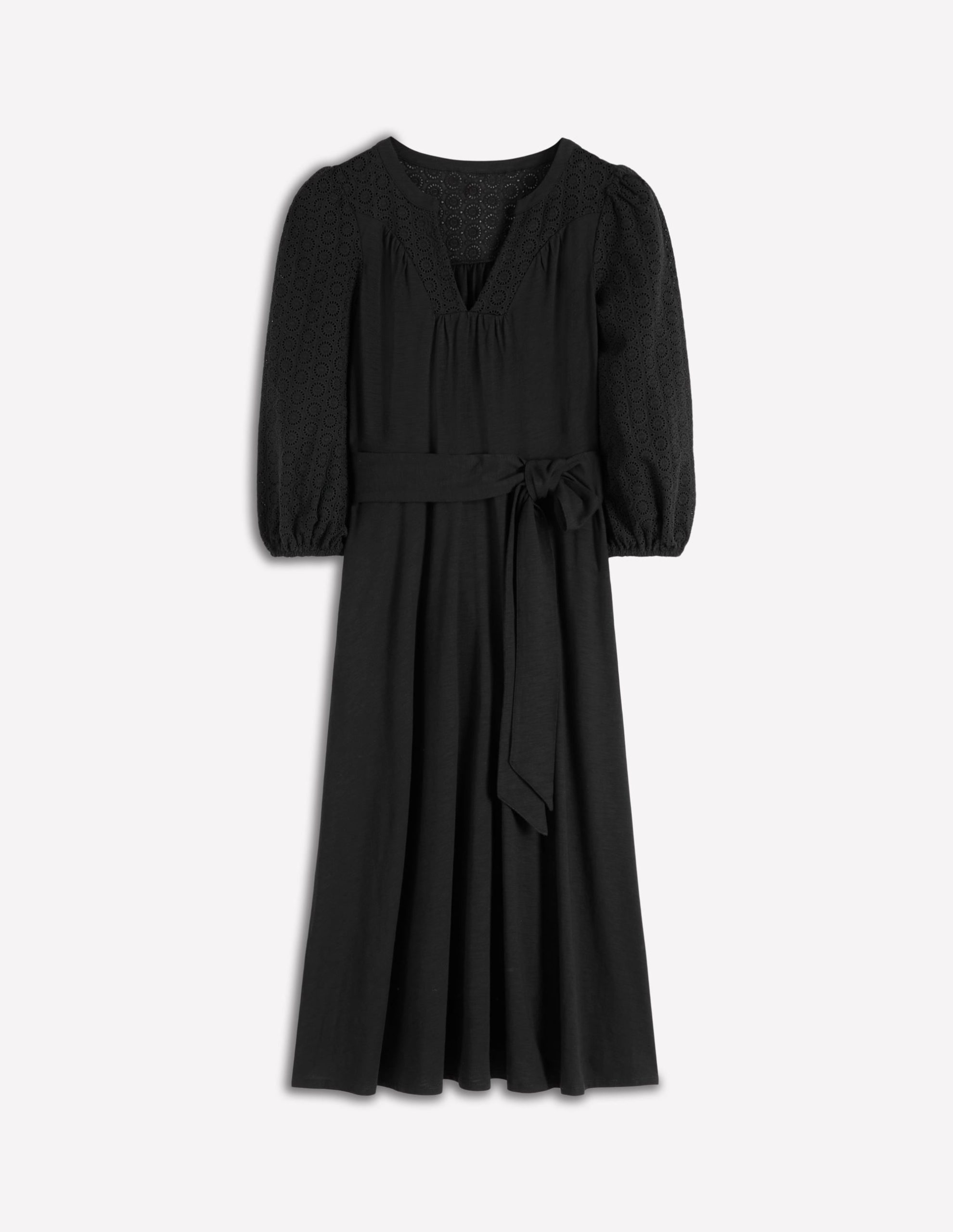 Eden Broderie Jersey Dress-Black - Image 6