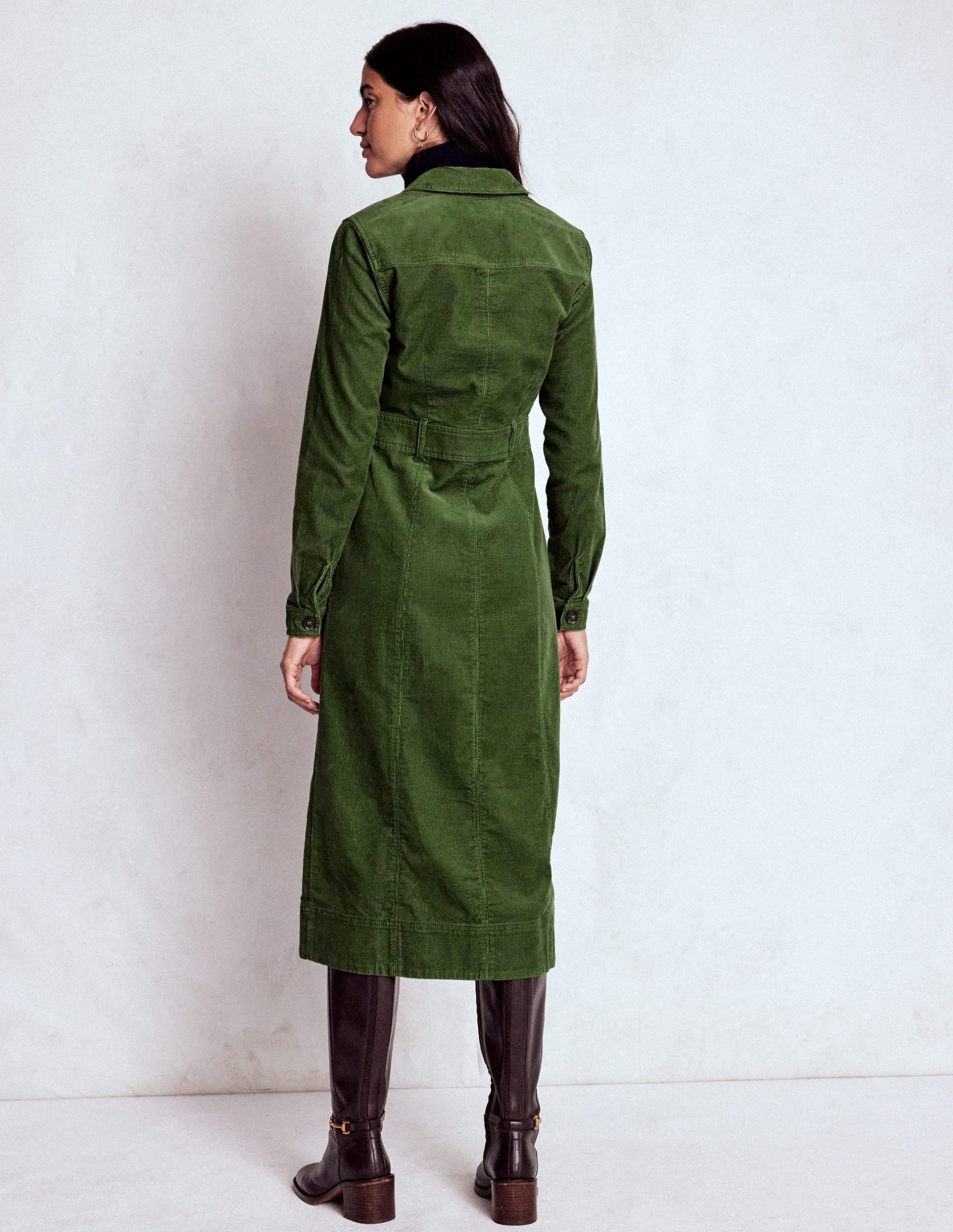 Amanda Cord Midi Dress-Fern - Image 3