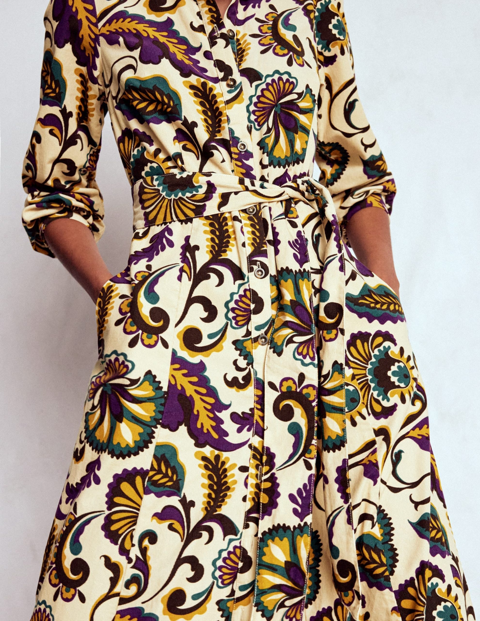 Clara Cord Midi Dress-Multi. Ornate Meadow - Image 2
