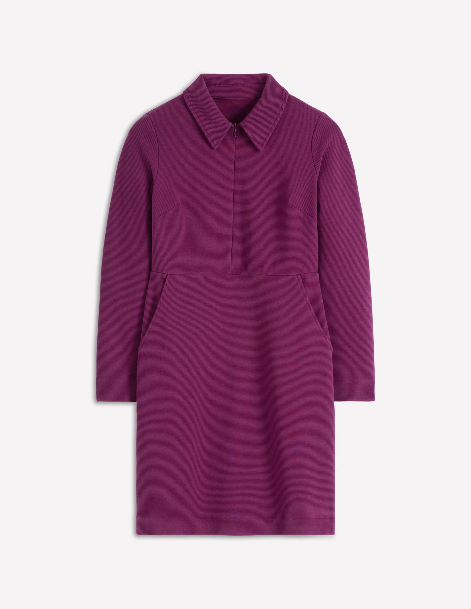 Cam Zip-up Ottoman Dress-Plum Jam - Image 5