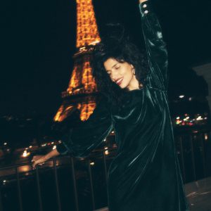 Estella Velvet Shift Dress-Emerald Night