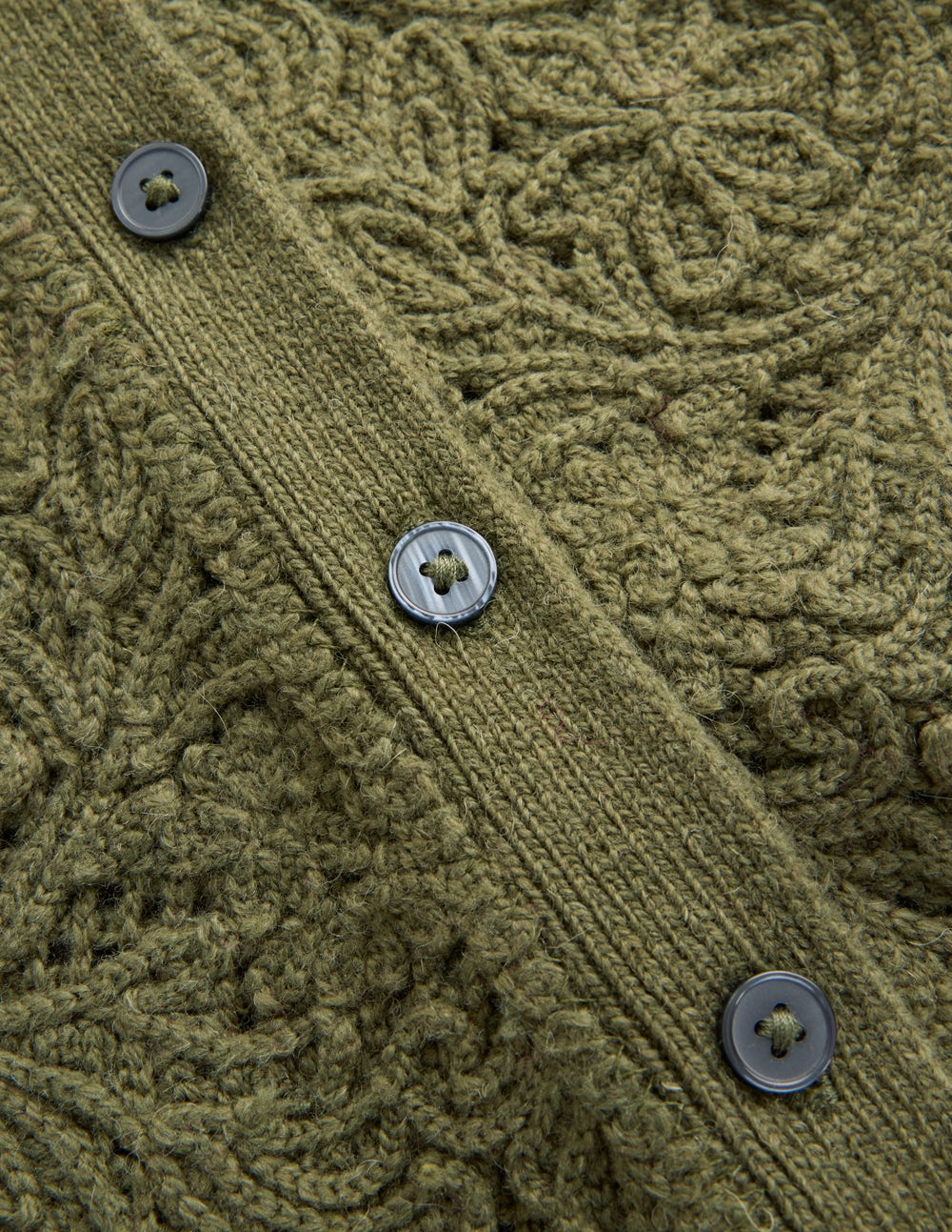 Lace Insert Knitted Midi Dress-Forest Glade - Image 8