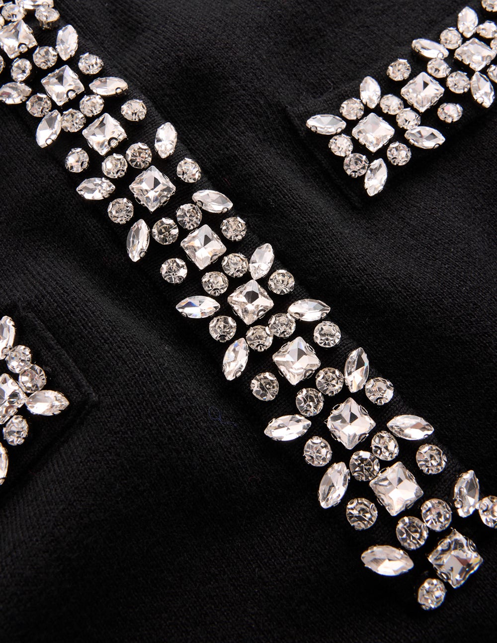 Embellished Knitted Dress-Black - Image 7