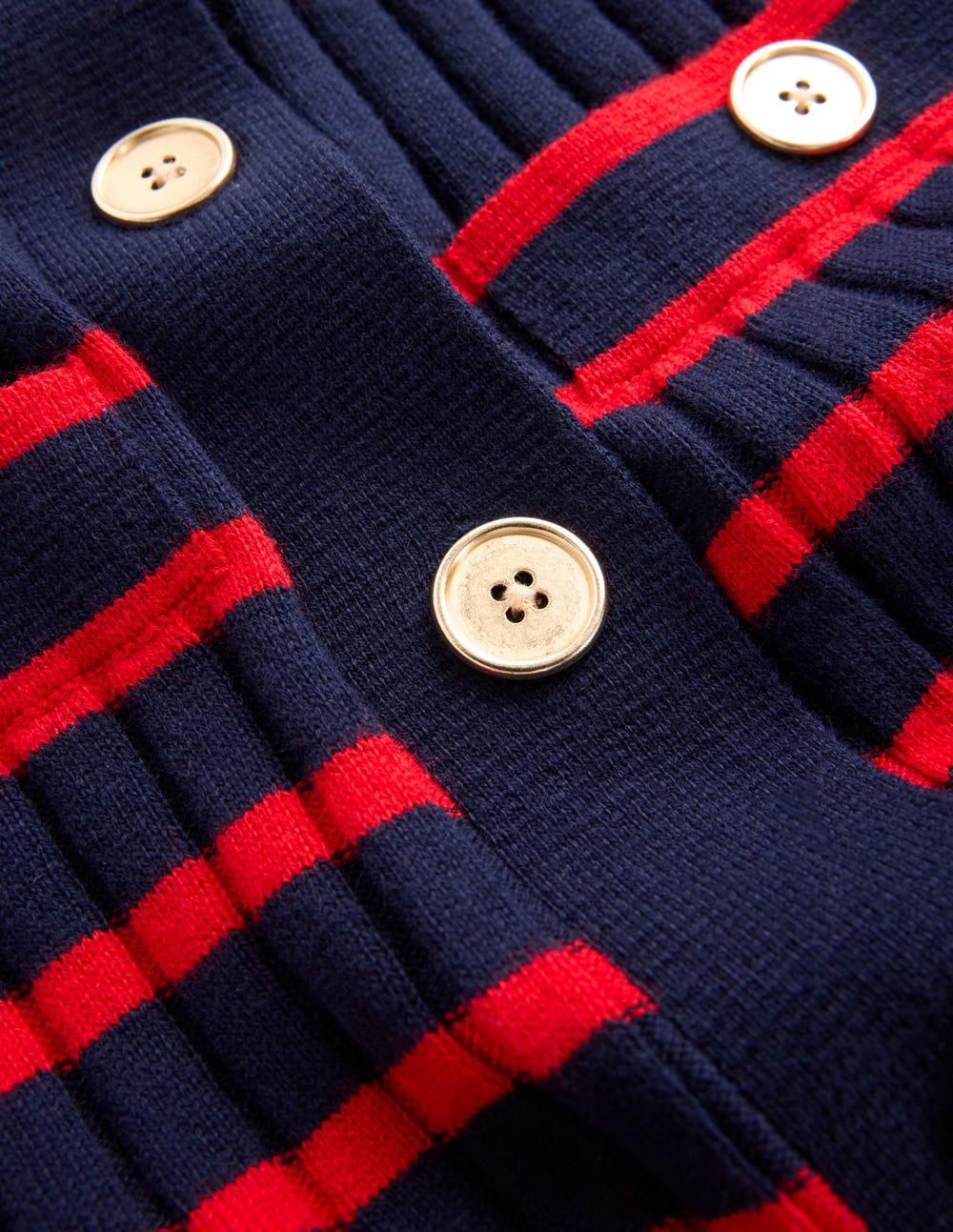 Br?nte Knitted Rib Shirt Dress-Navy and Red Stripe - Image 8