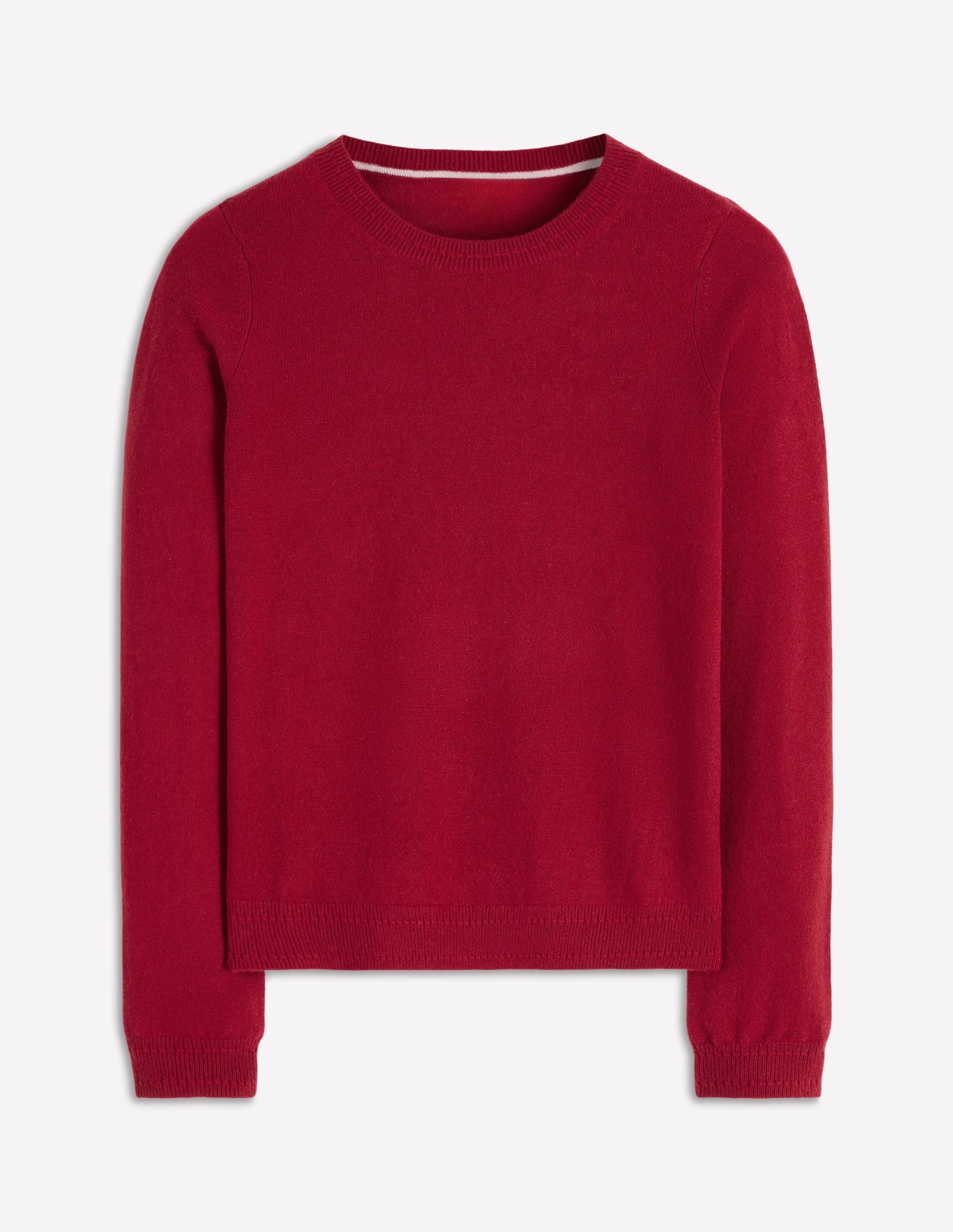 Eva Cashmere Crew Neck Sweater-Red Liquorice - Image 6