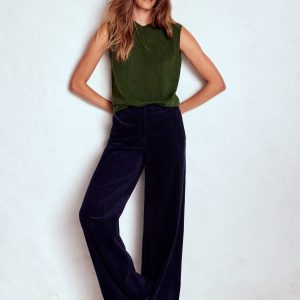 Eva Cashmere Vest-Leaf Green Melange