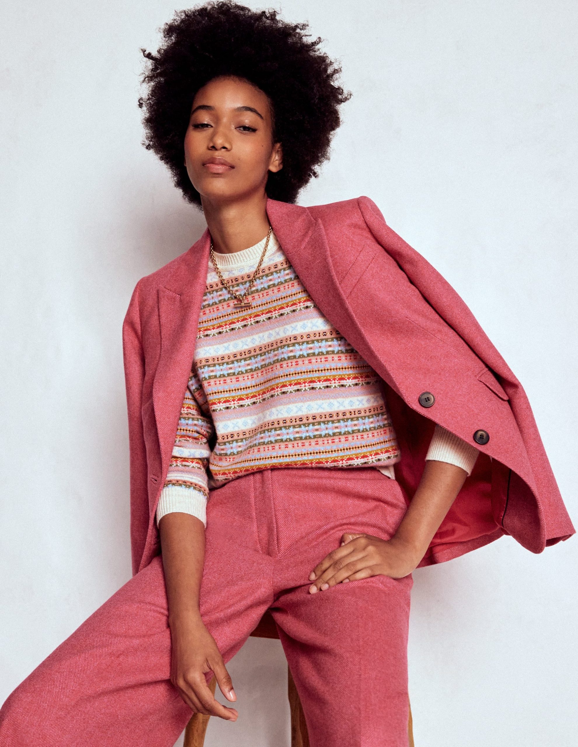 Edie Fair Isle Sweater-Heritage Fair Isle - Image 2