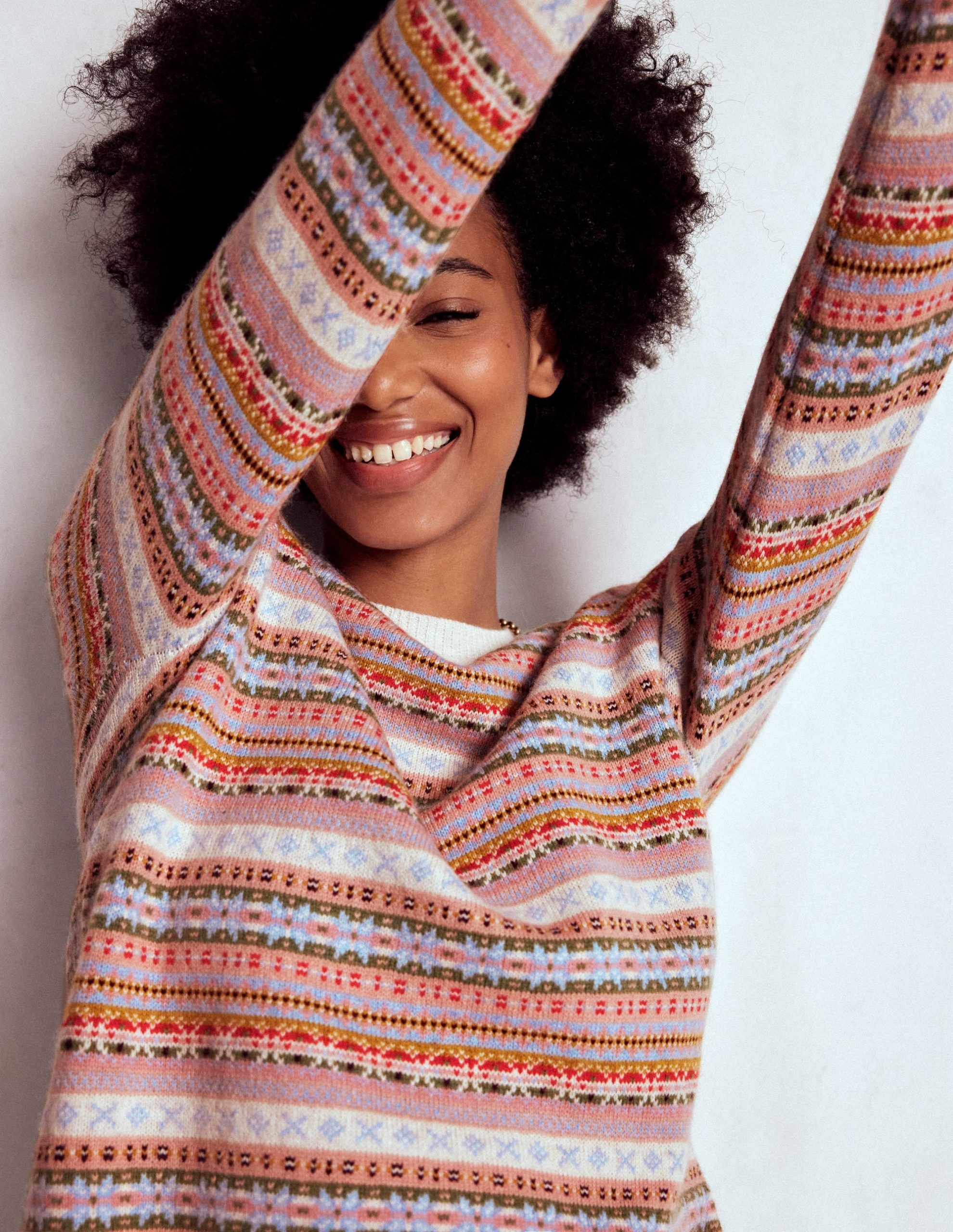 Edie Fair Isle Sweater-Heritage Fair Isle - Image 3