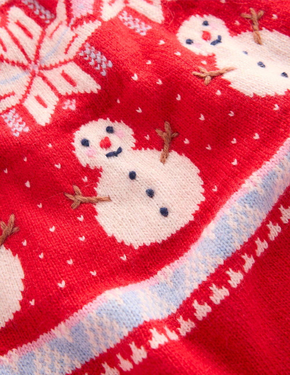Edie Fair Isle Sweater-Red. Snowman - Image 8