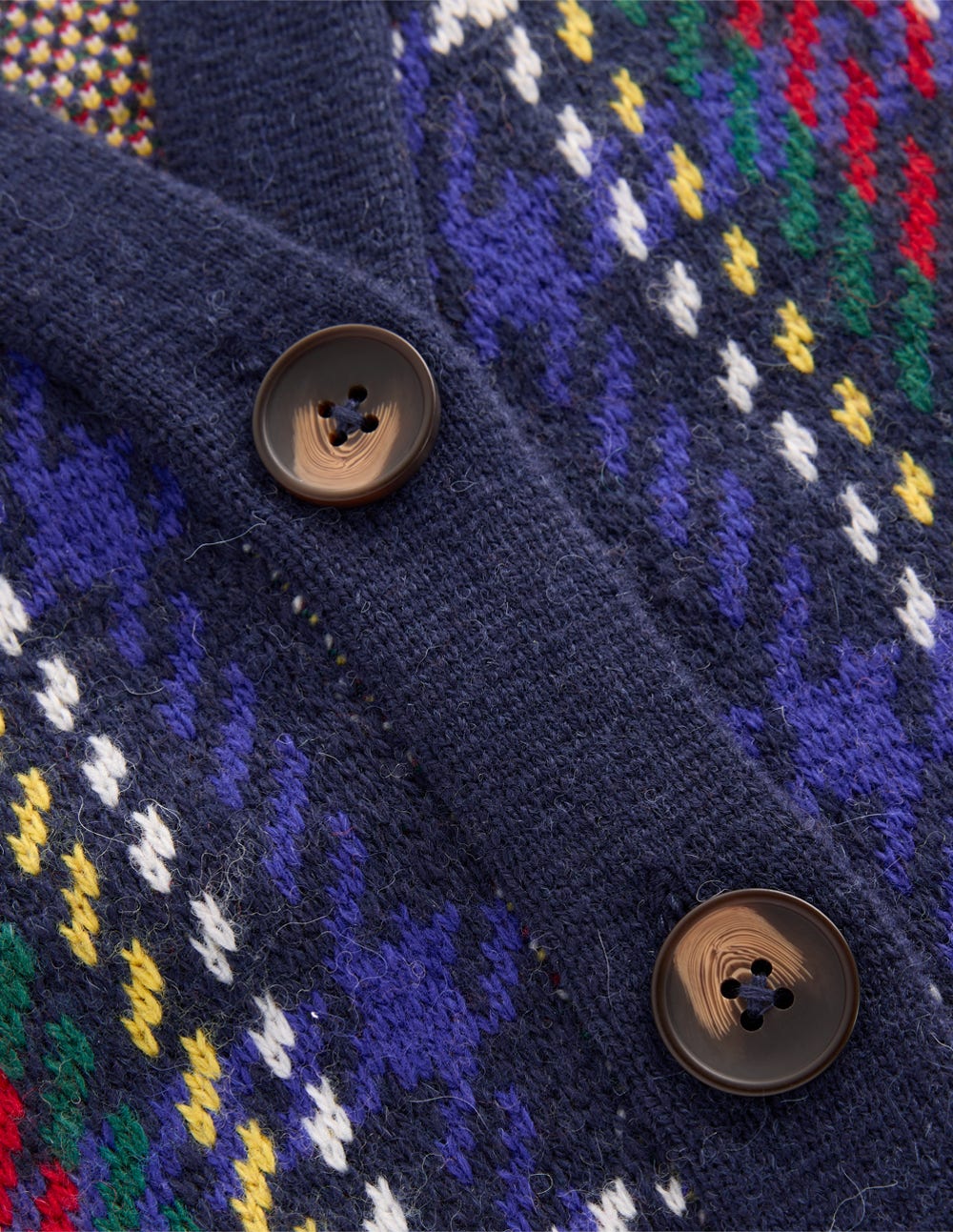 Quinn Boyfriend Cardigan-Navy. Green and Red Check - Image 7