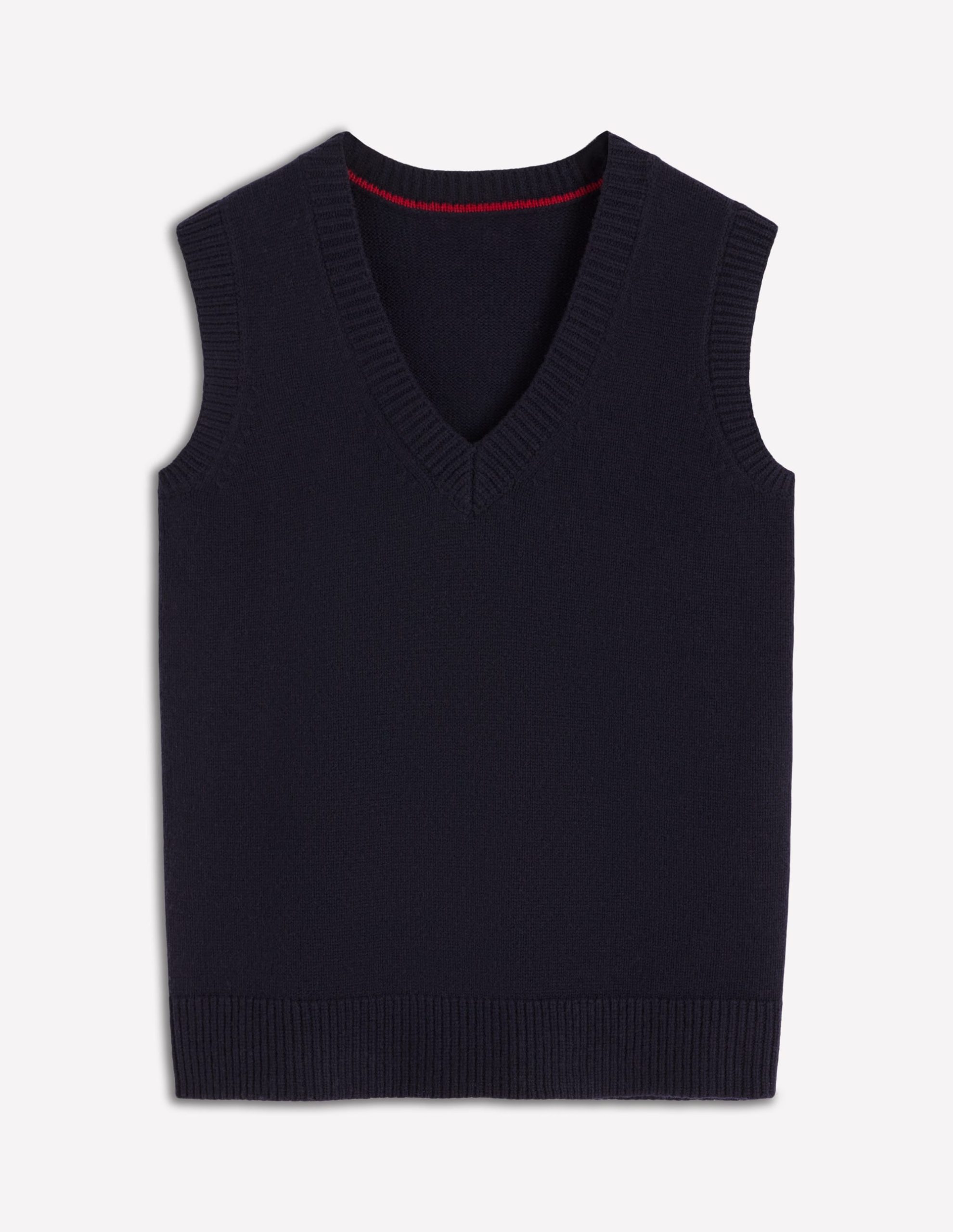 Marion Merino V-Neck Vest-Navy - Image 5