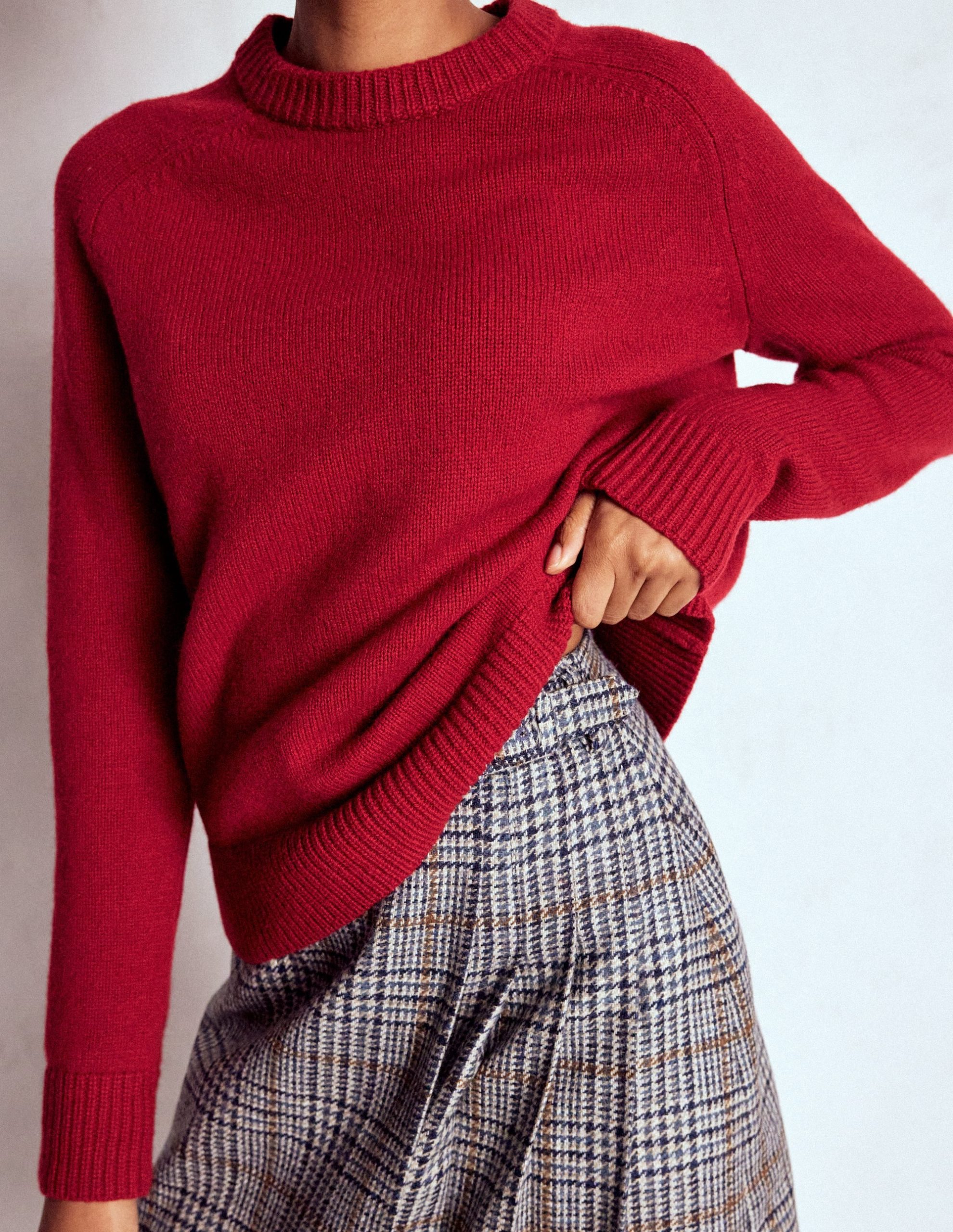 Marion Merino Sweater-Crimson Red - Image 2