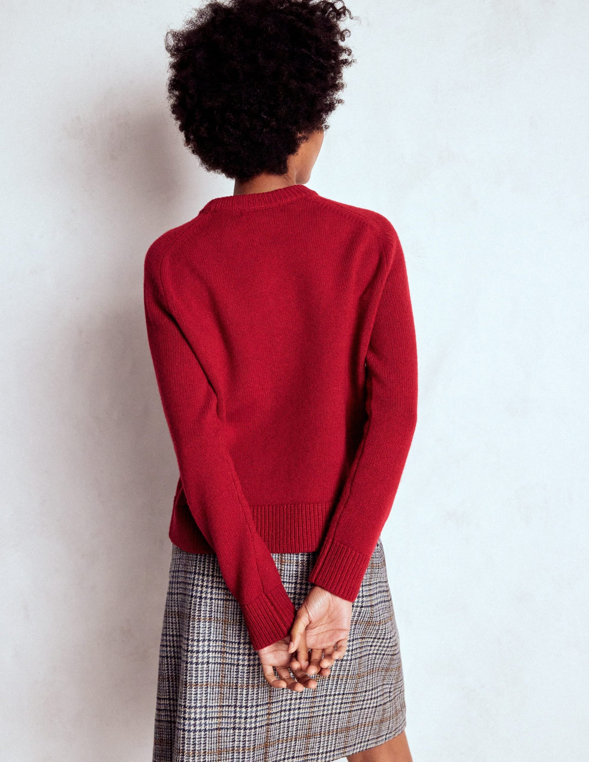 Marion Merino Sweater-Crimson Red - Image 3