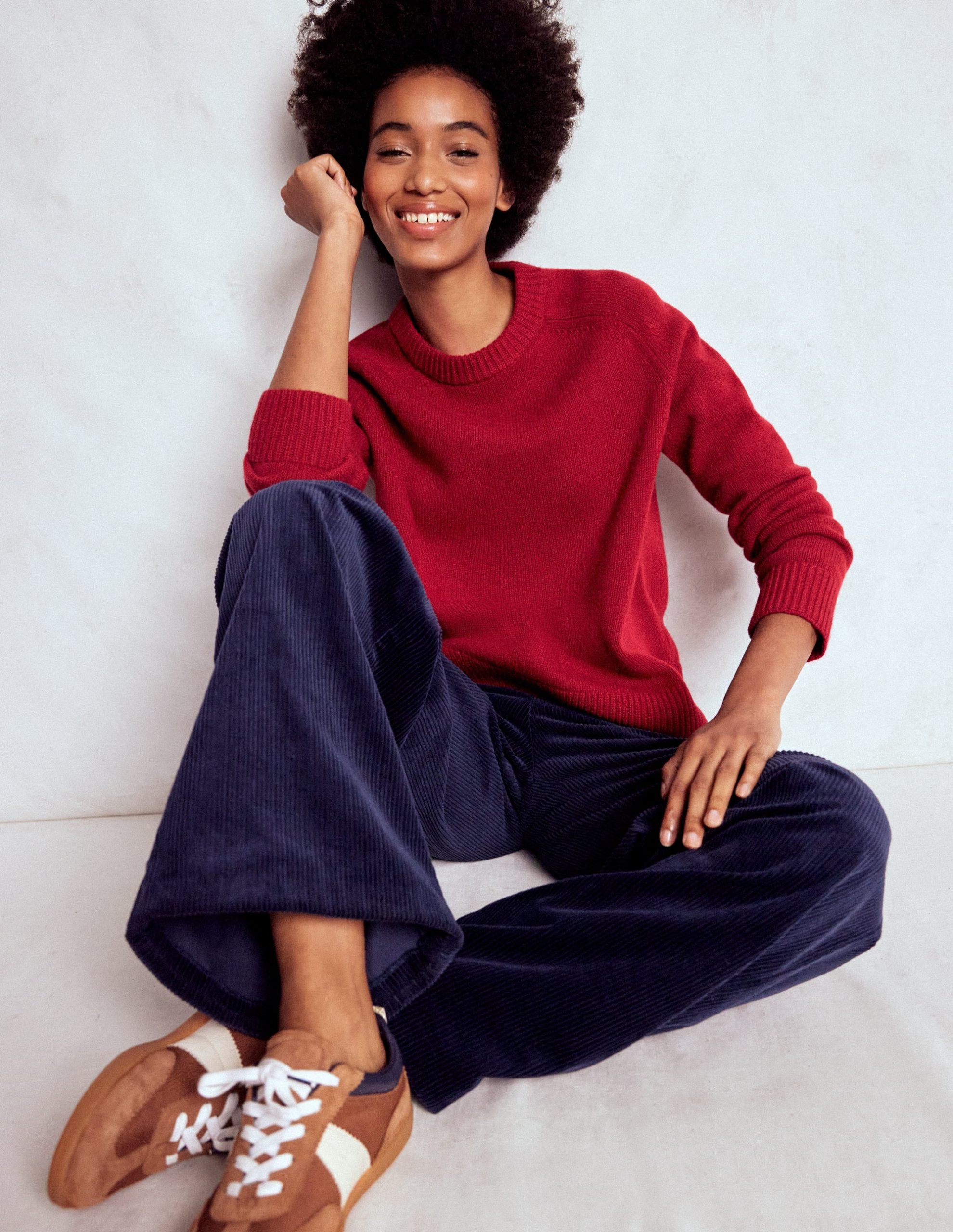 Marion Merino Sweater-Crimson Red - Image 5