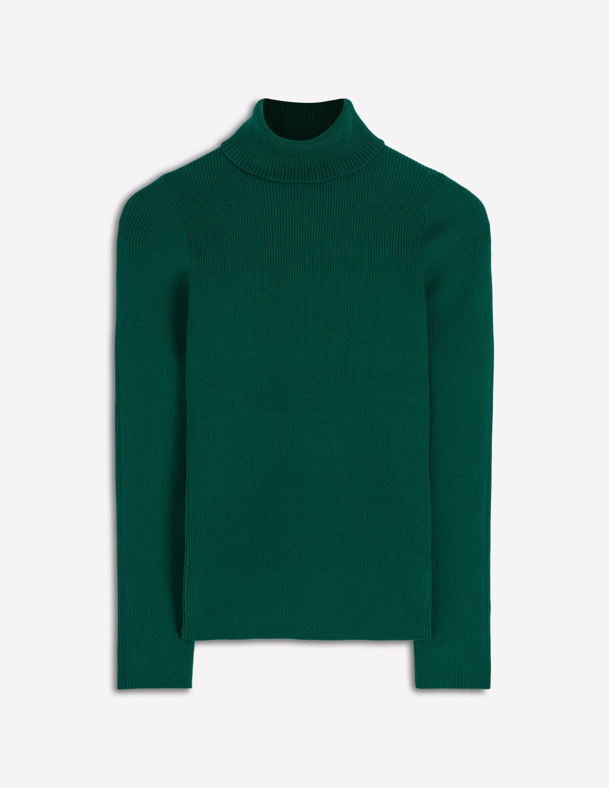 Emilia Roll Neck Sweater-Emerald Night - Image 5