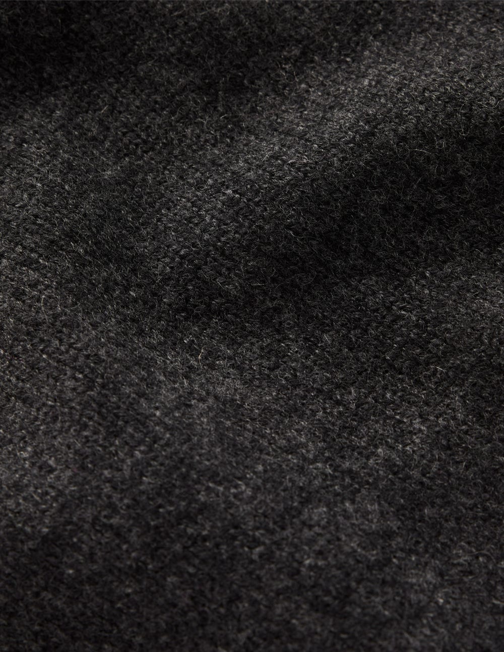 Cashmere Ribbed Trim Vest-Charcoal Melange - Image 7