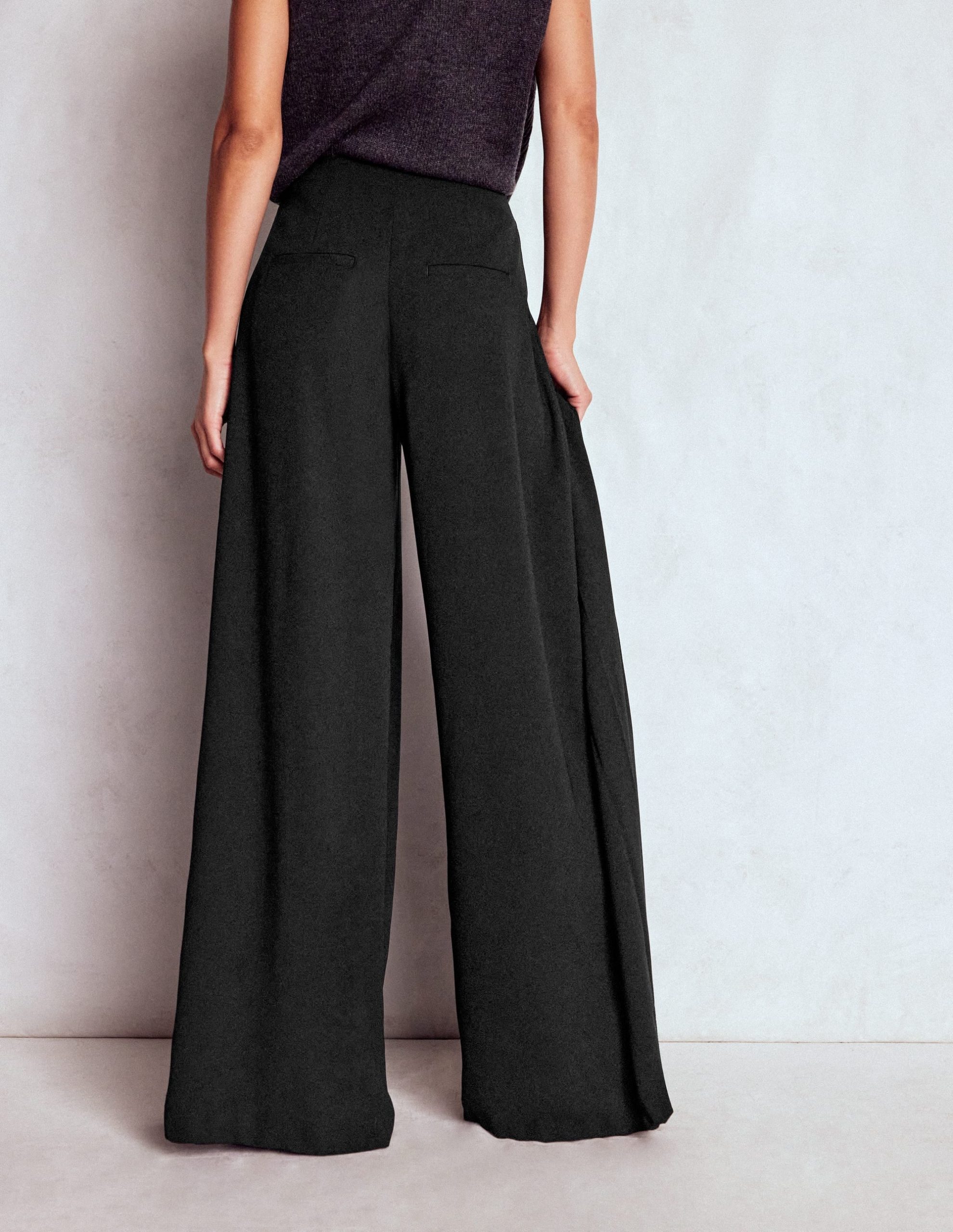 Regent Wide Leg Pants-Black - Image 3