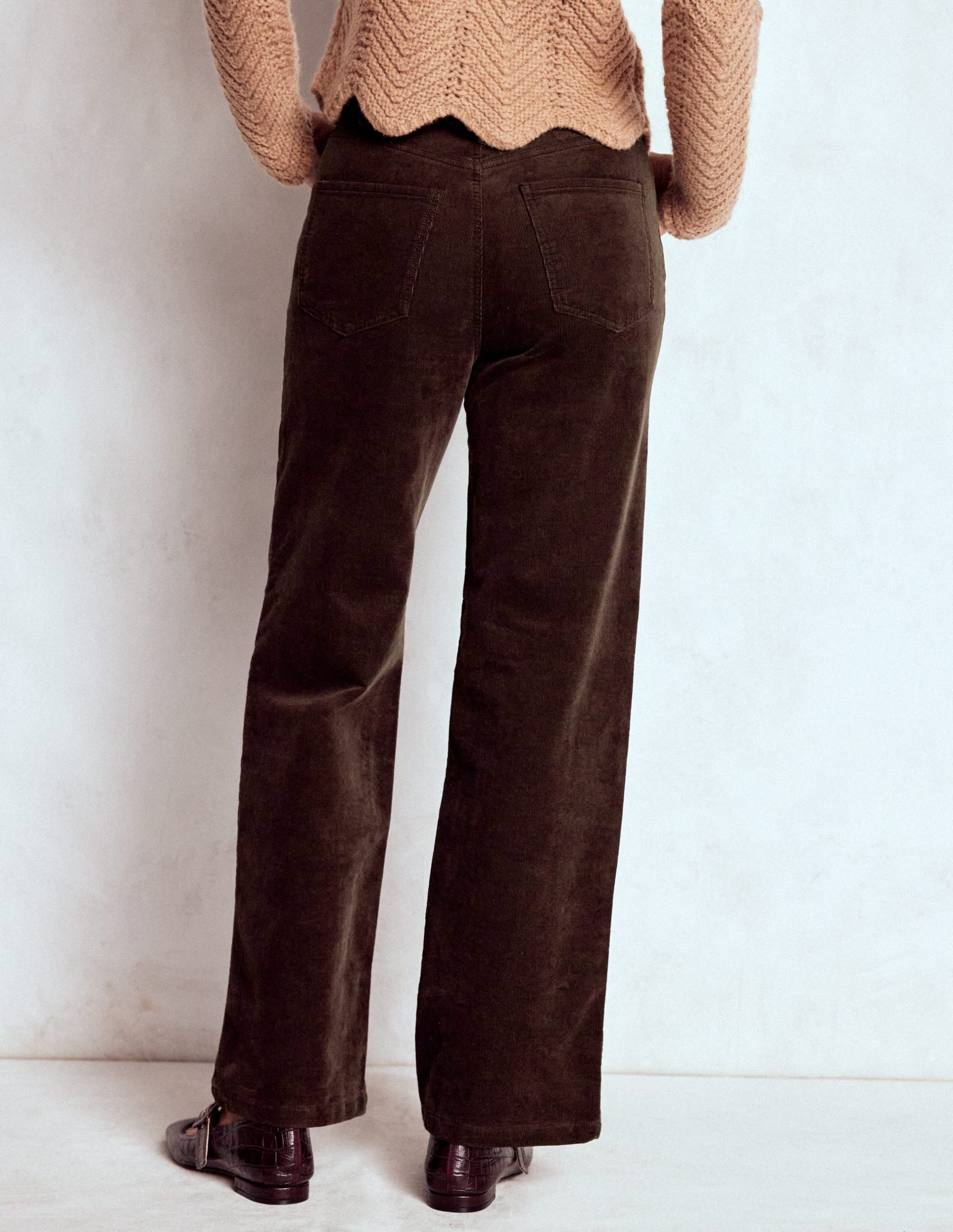 5-Pocket Cord Column Jeans-Espresso - Image 4