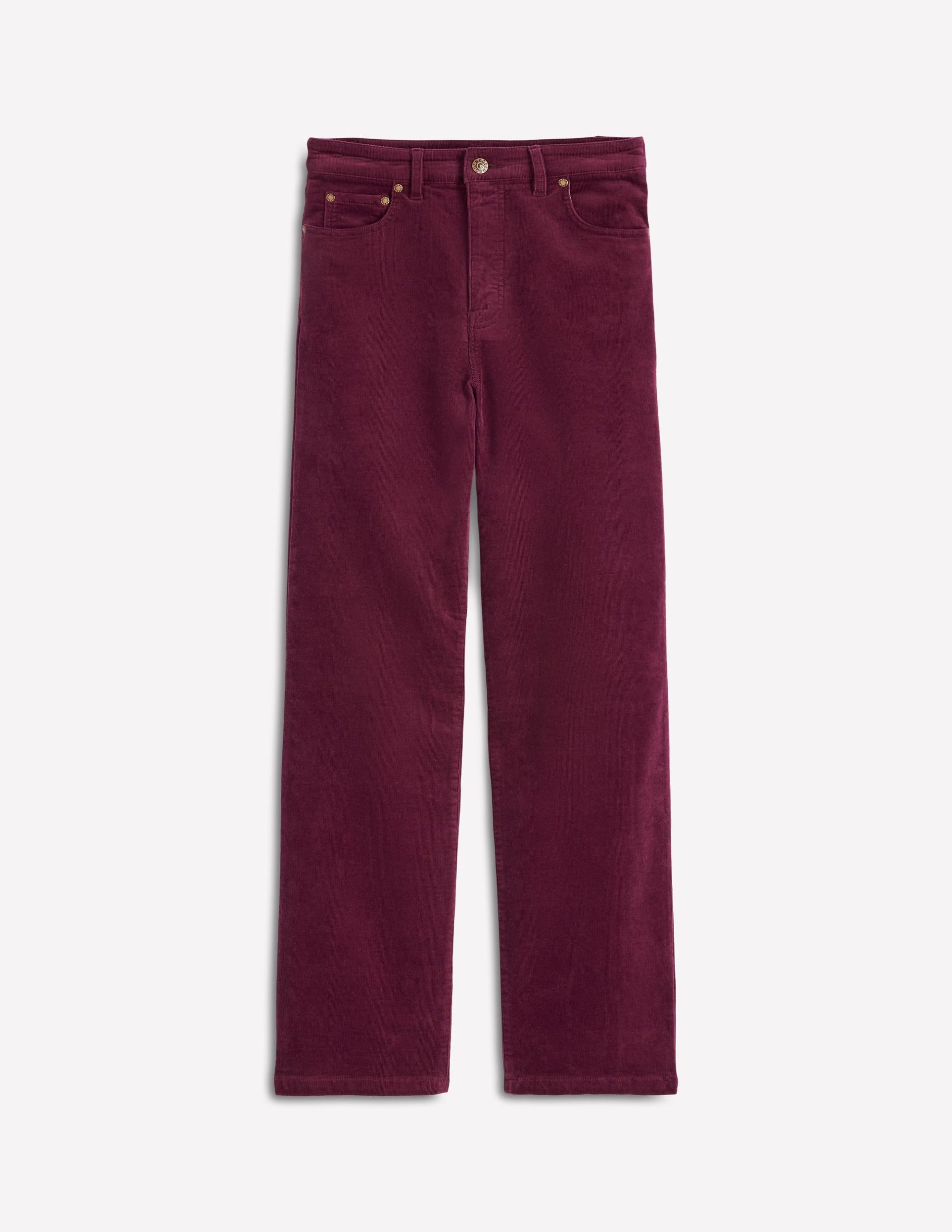 5-Pocket Cord Column Jeans-Burgundy - Image 5