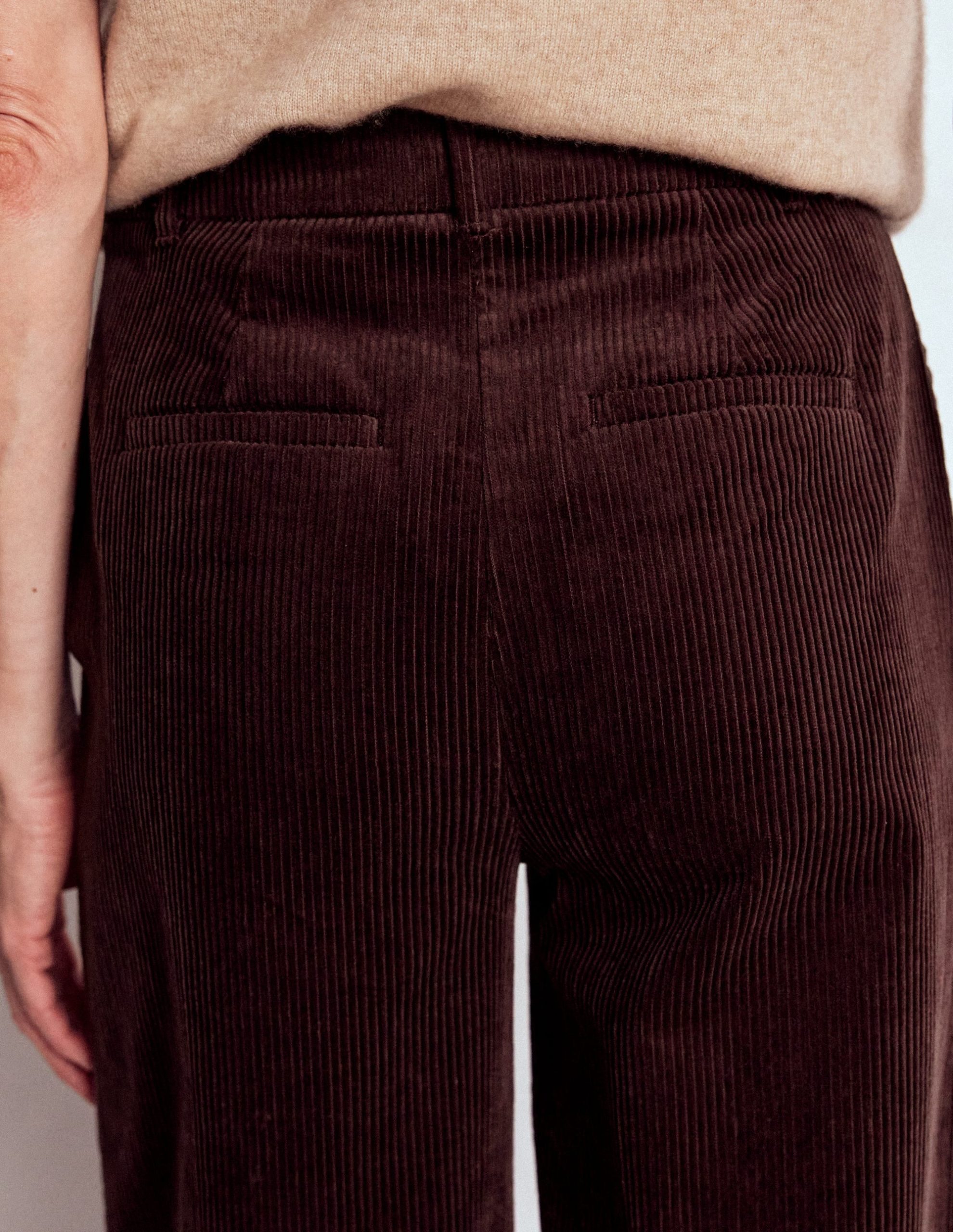 Belgravia Cord Pants-Deep Aubergine - Image 3