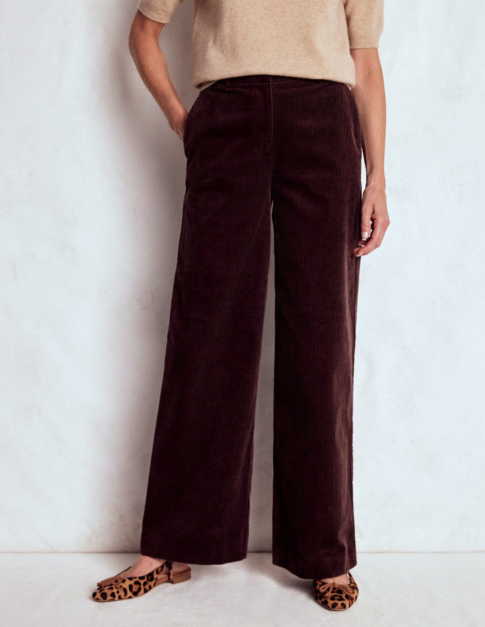 Belgravia Cord Pants-Deep Aubergine - Image 4