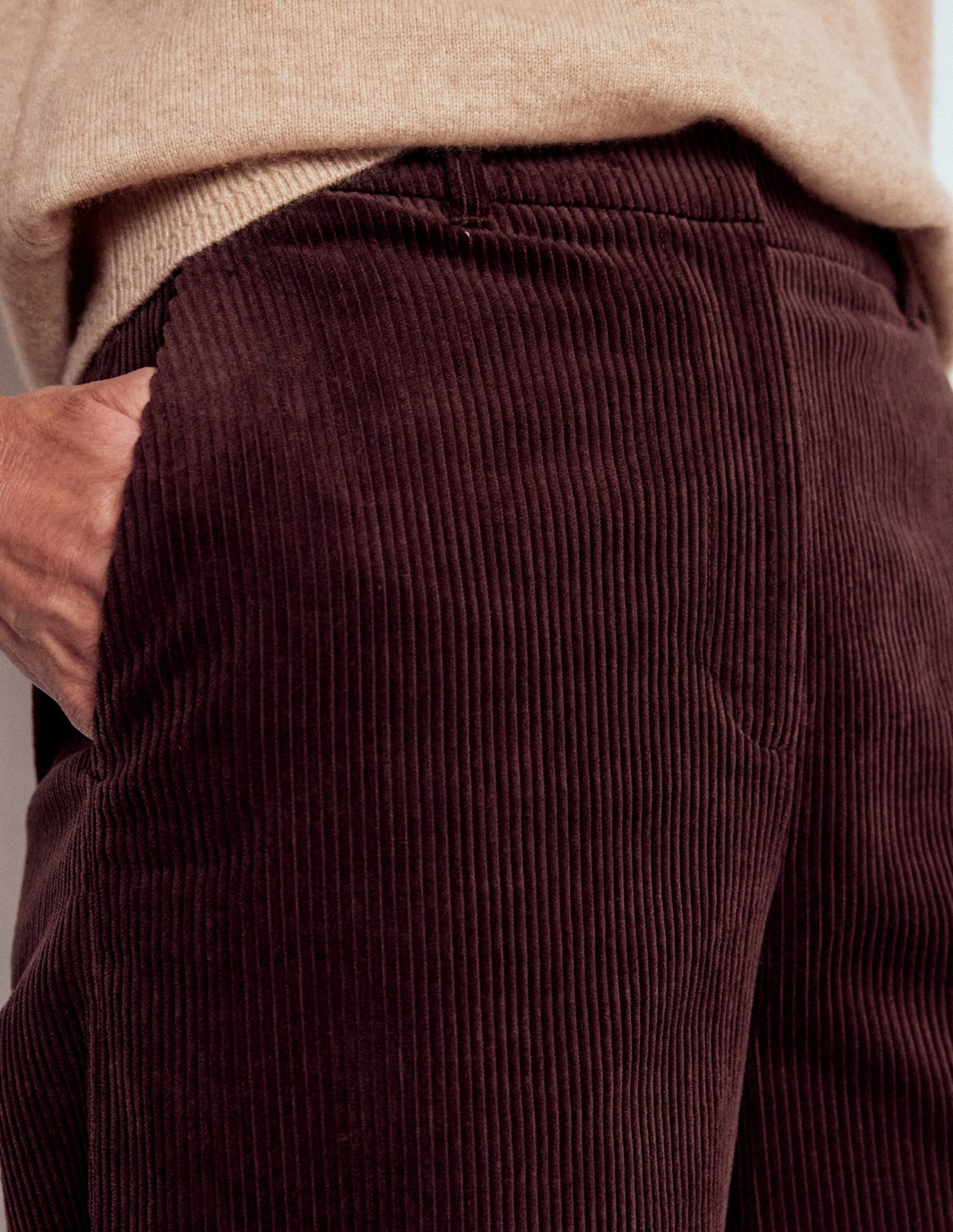 Belgravia Cord Pants-Deep Aubergine - Image 5