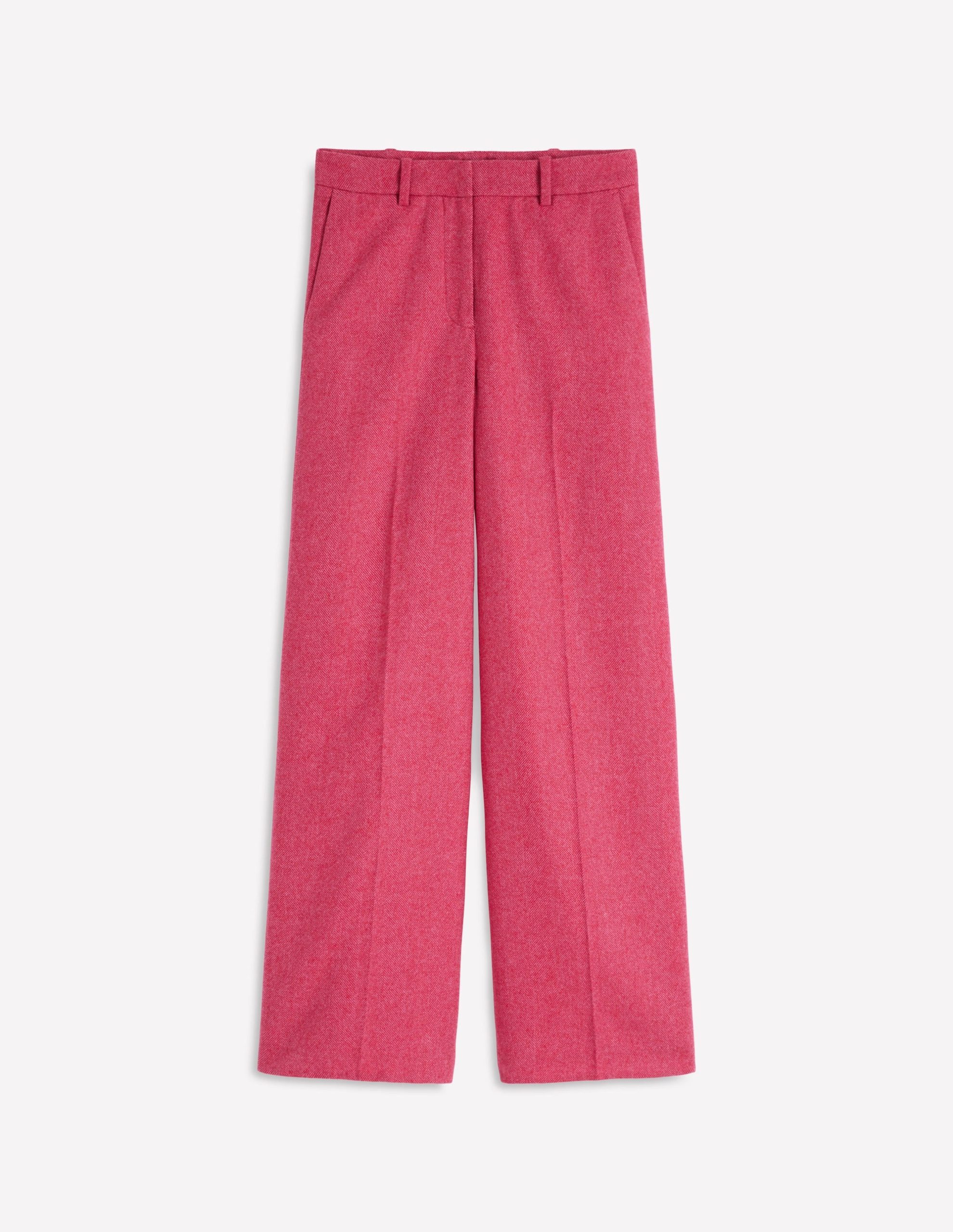 Belgravia Wool Pants-Red and Pink Wide Herringbone - Image 6