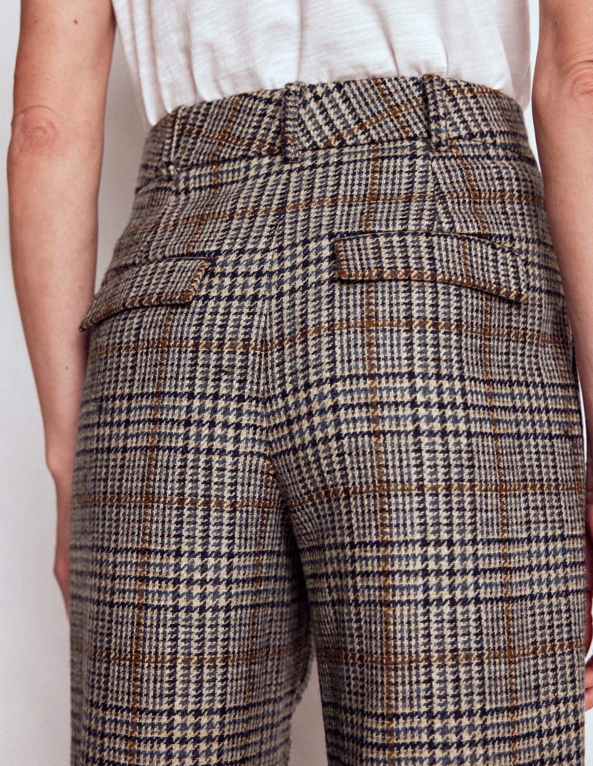 Bloomsbury Wool Pants-Blue and Grey Prince of Wales - Image 2