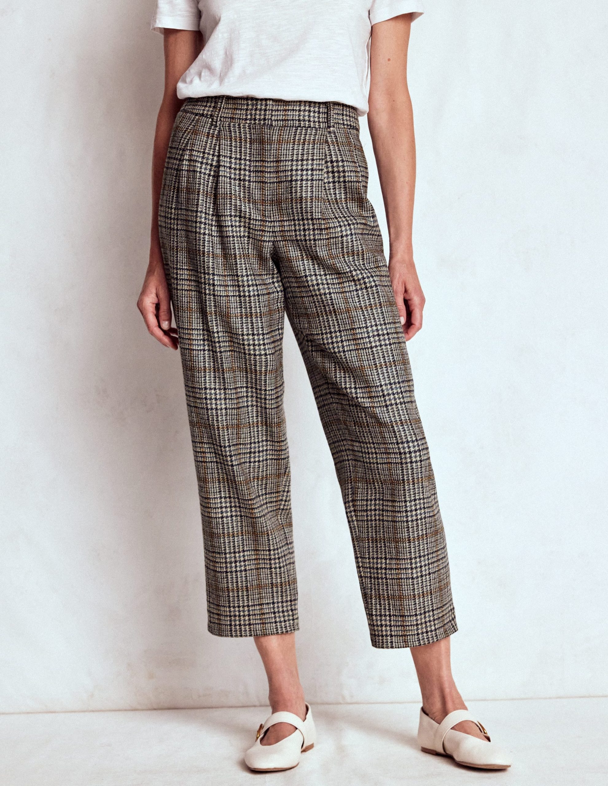 Bloomsbury Wool Pants-Blue and Grey Prince of Wales - Image 4