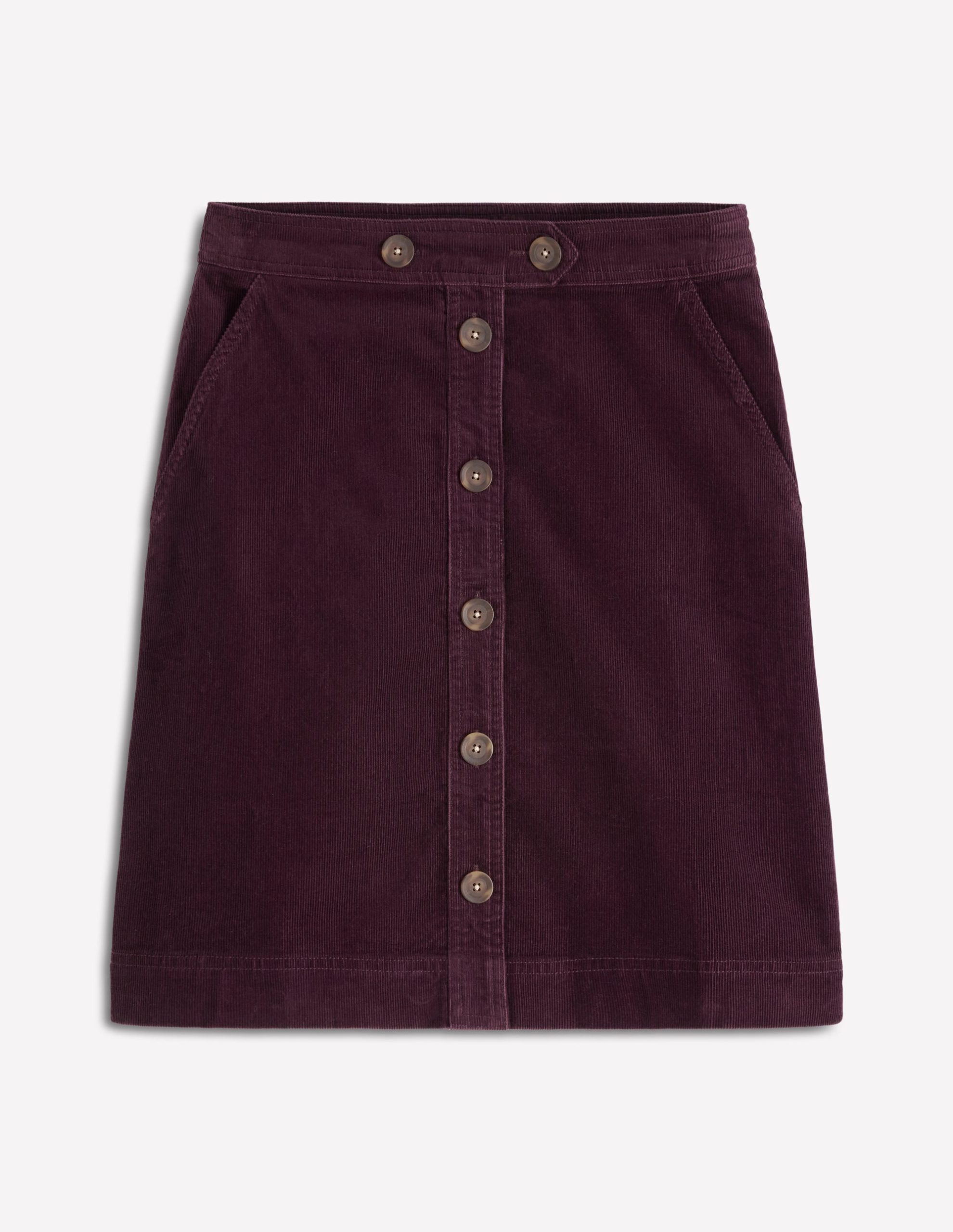 Cecelia Cord Skirt-Deep Aubergine - Image 5