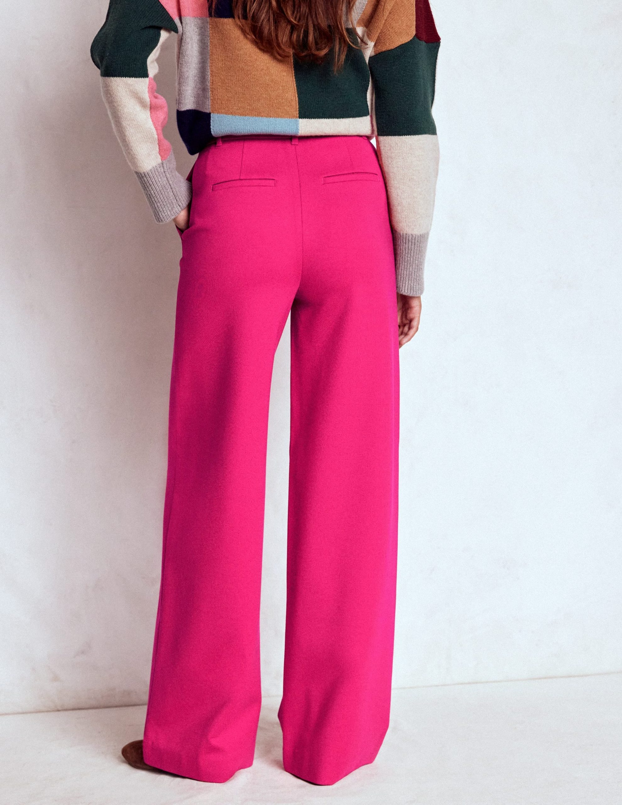 Belgravia Ponte Pants-Vibrant Pink - Image 3