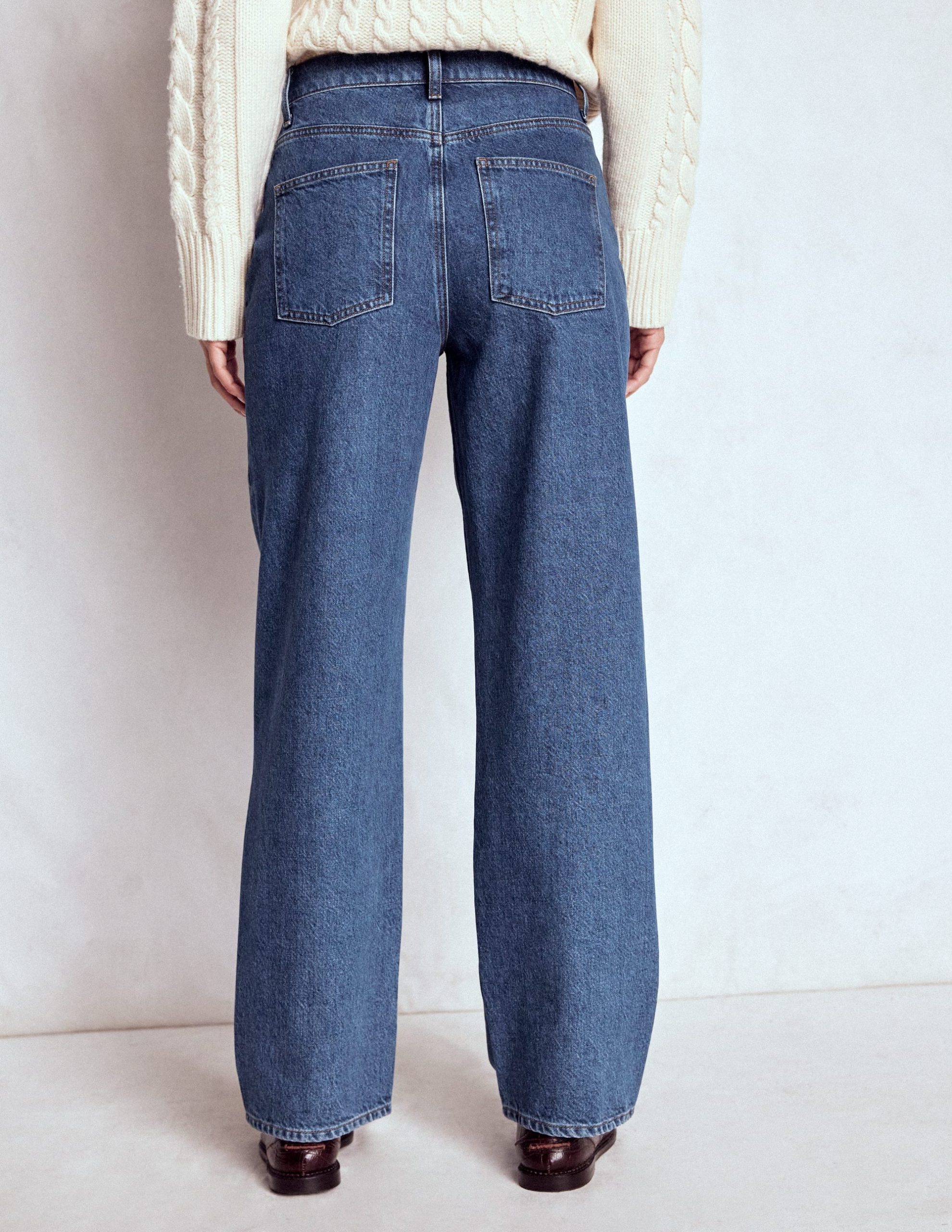 Full Length Barrel Leg Jeans-Mid Vintage - Image 3