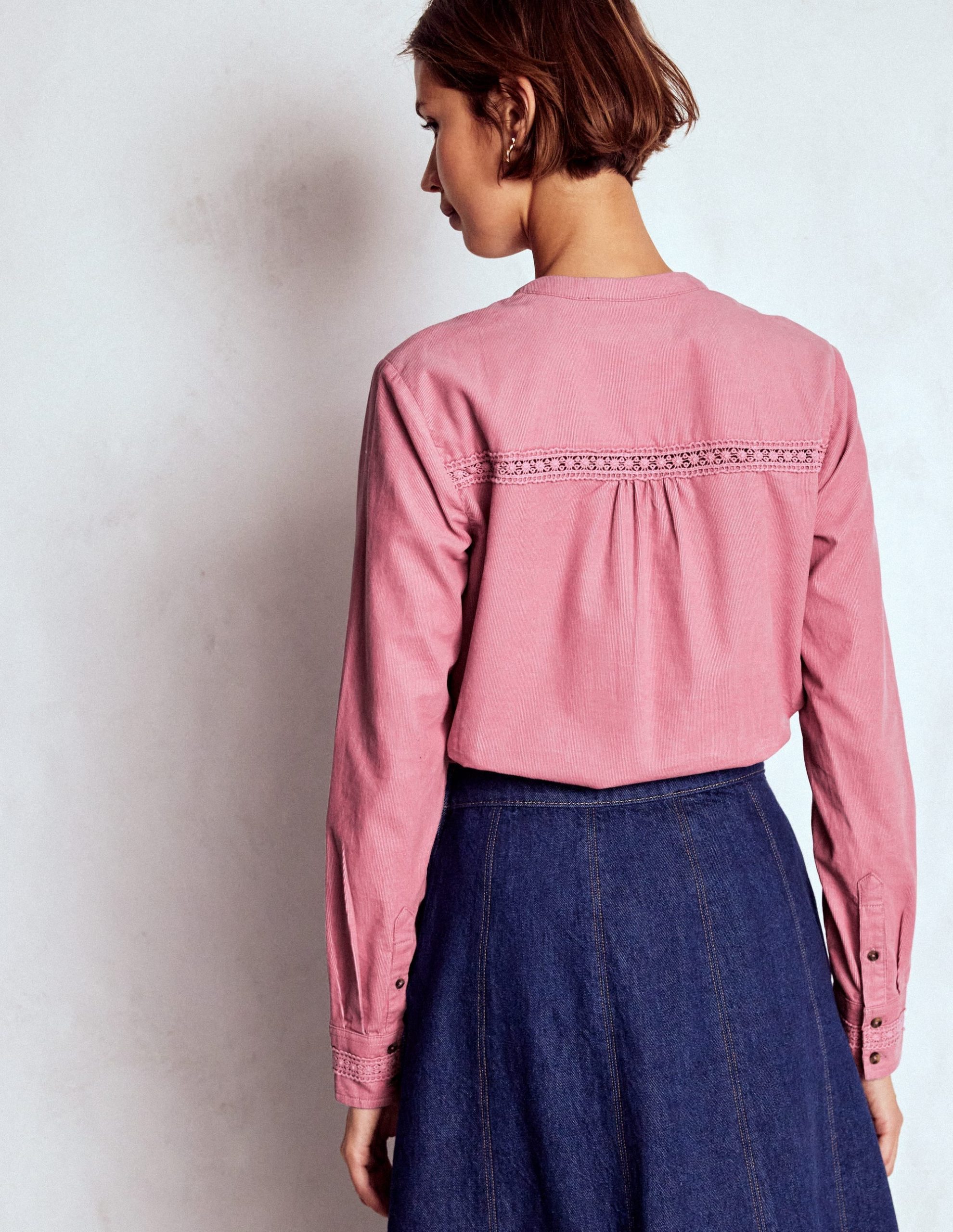 Victoria Cord Shirt-Blushing Rose - Image 3