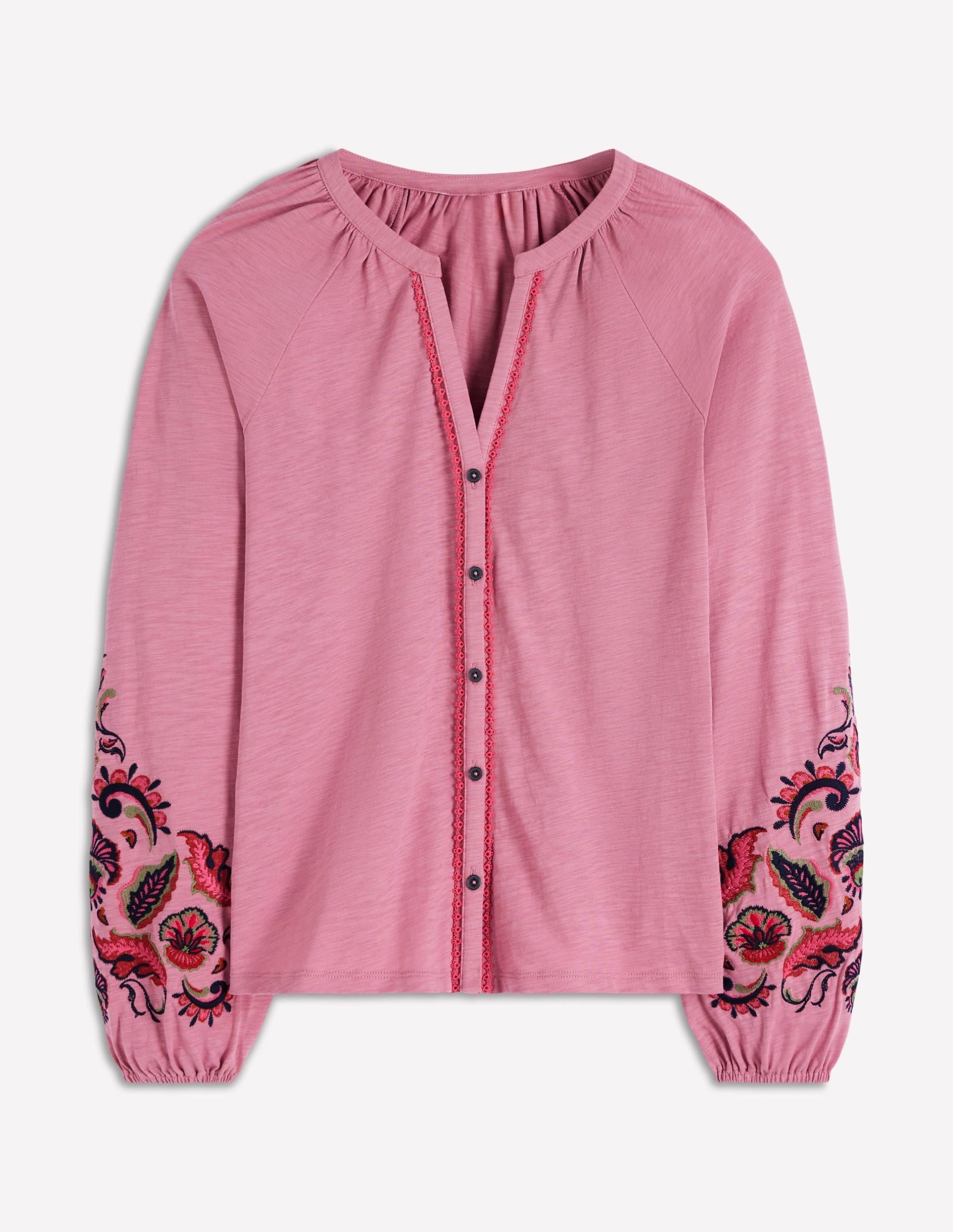 Alma Embroidered Shirt-Ash Rose - Image 5