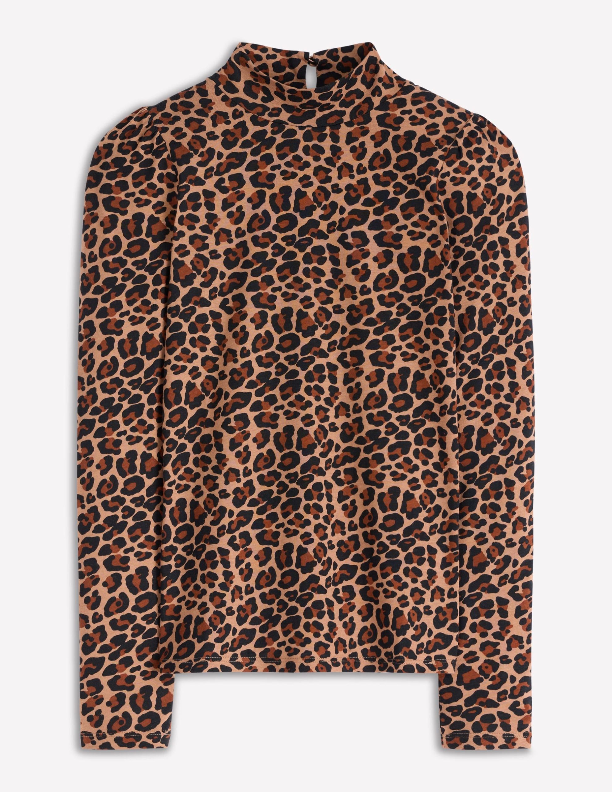Puff Shoulder Jersey Top-Multi. Cheetah Pop - Image 5