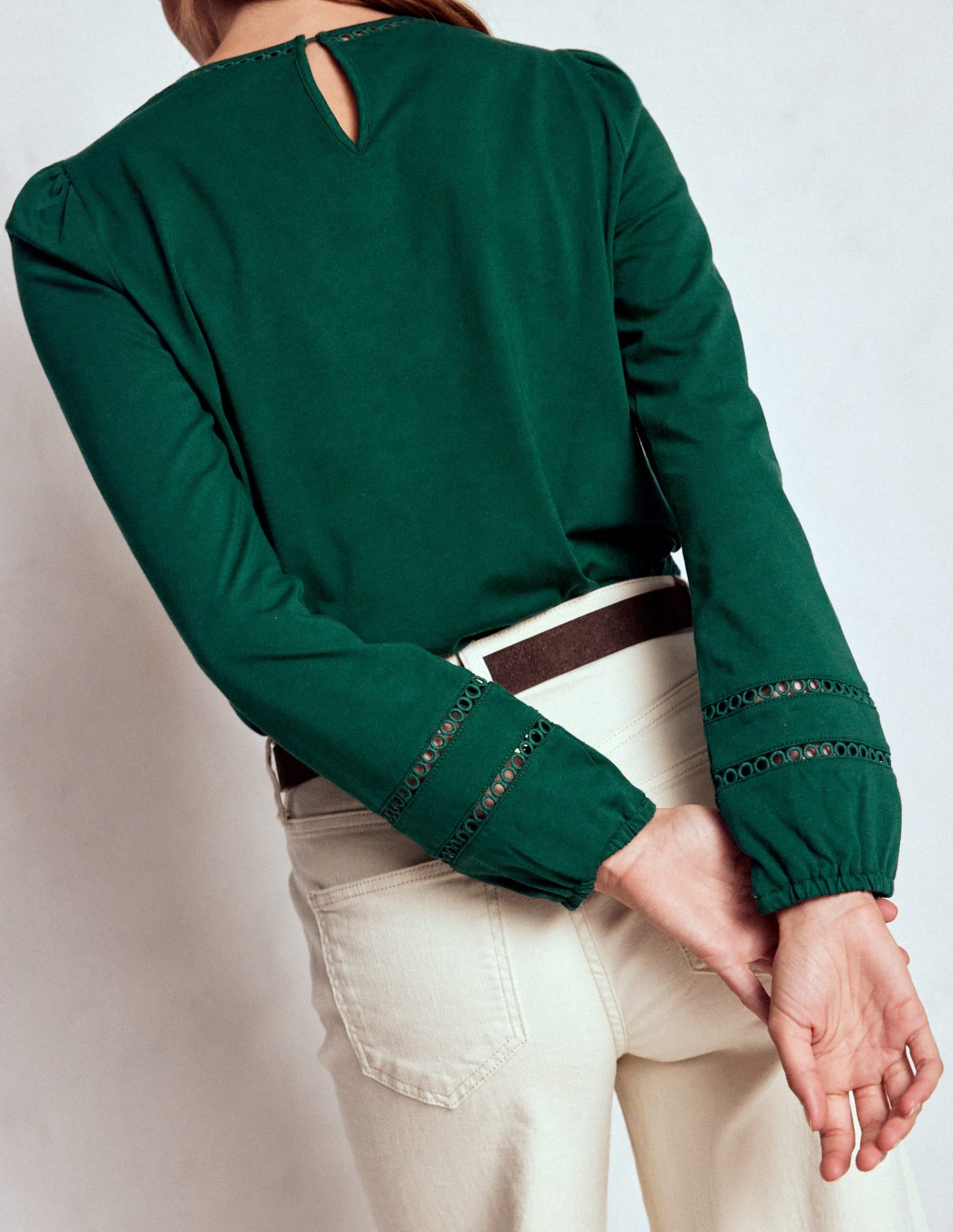 Flo Trim Detail Top-Emerald Night - Image 3