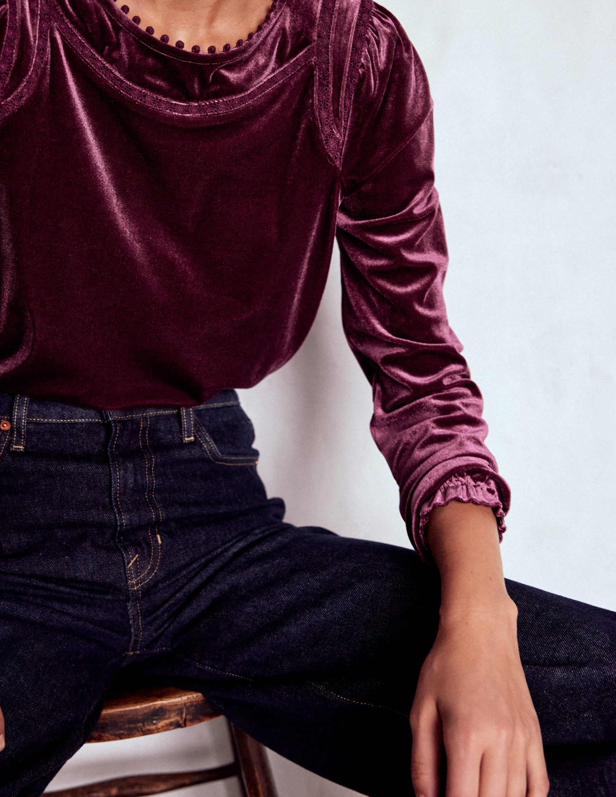 Mila Velvet Top-Deep Wisteria - Image 3